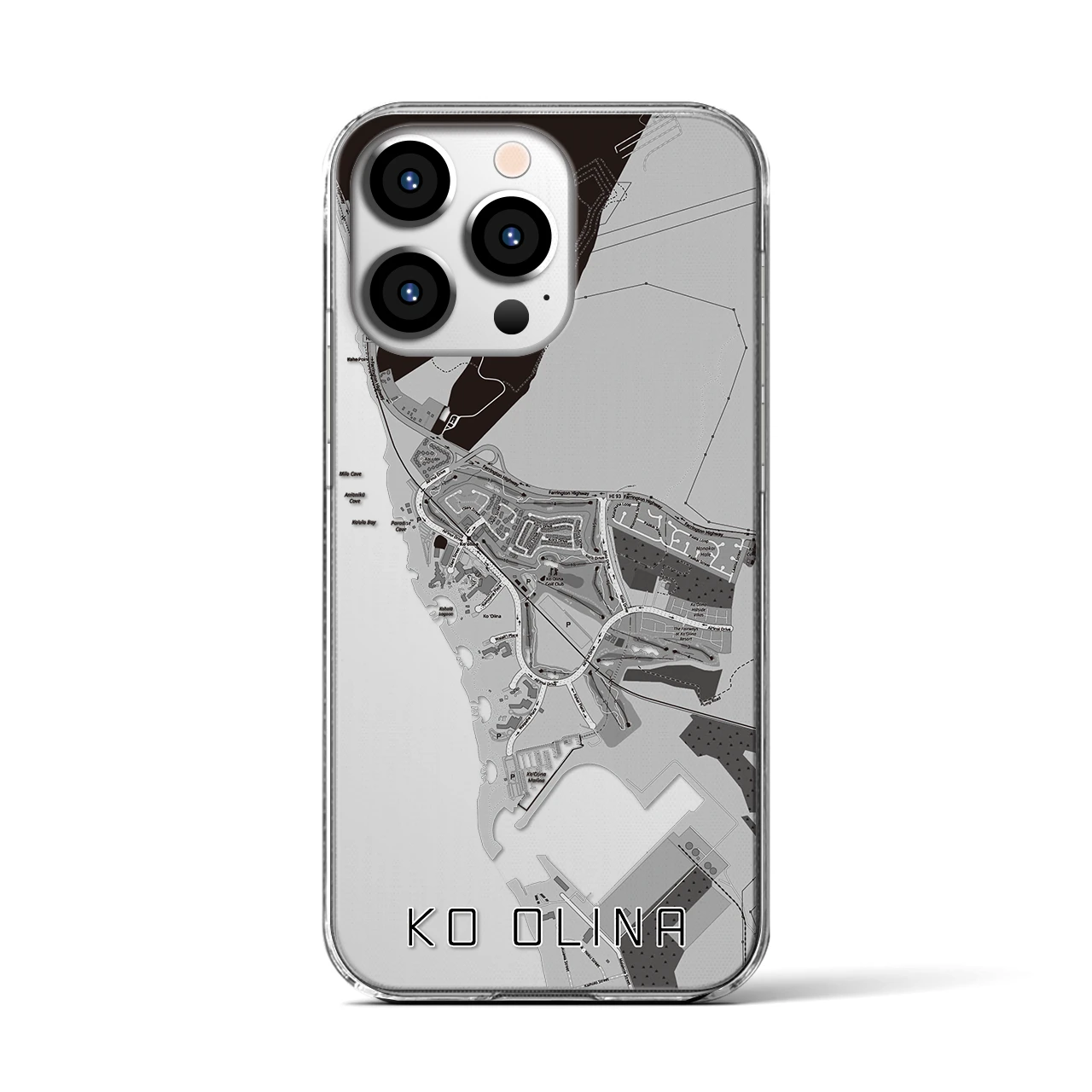 【コオリナ(アメリカ)】地図柄iPhoneケース(クリアタイプ)