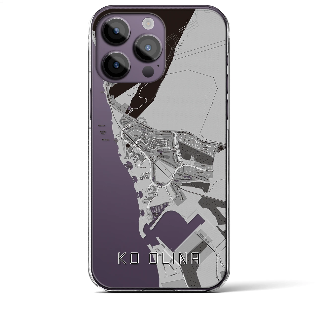 【コオリナ(アメリカ)】地図柄iPhoneケース(クリアタイプ)