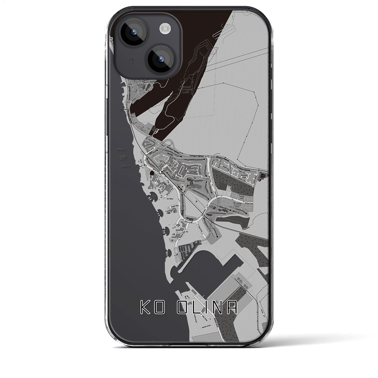 【コオリナ(アメリカ)】地図柄iPhoneケース(クリアタイプ)