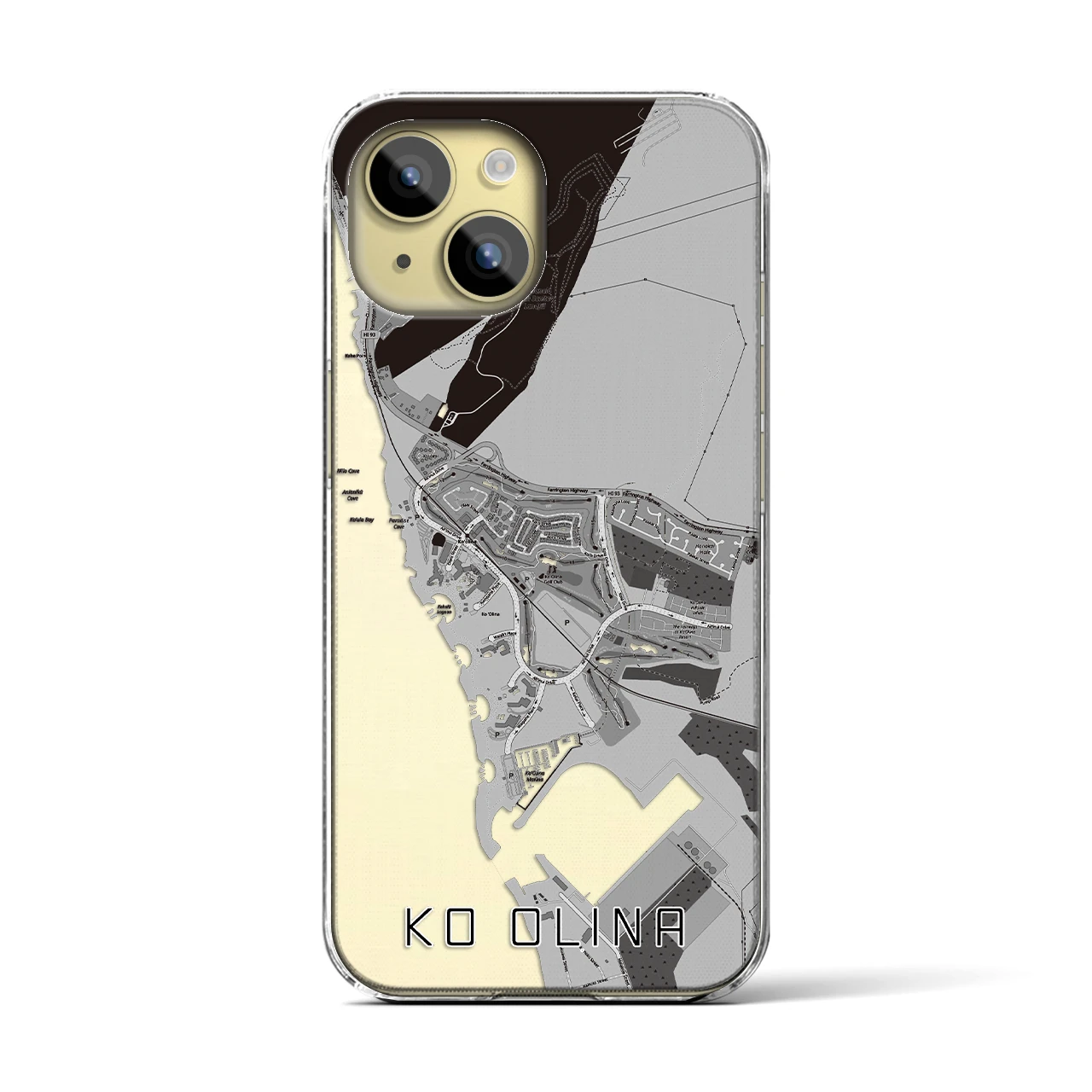 【コオリナ(アメリカ)】地図柄iPhoneケース(クリアタイプ)