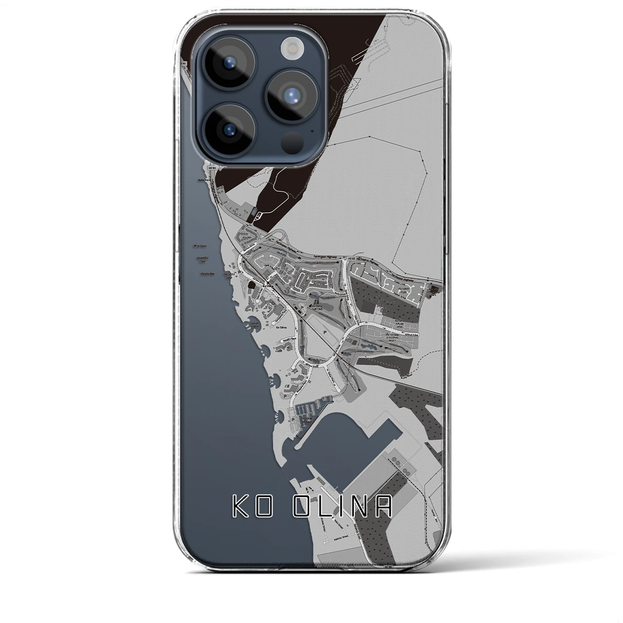 【コオリナ(アメリカ)】地図柄iPhoneケース(クリアタイプ)