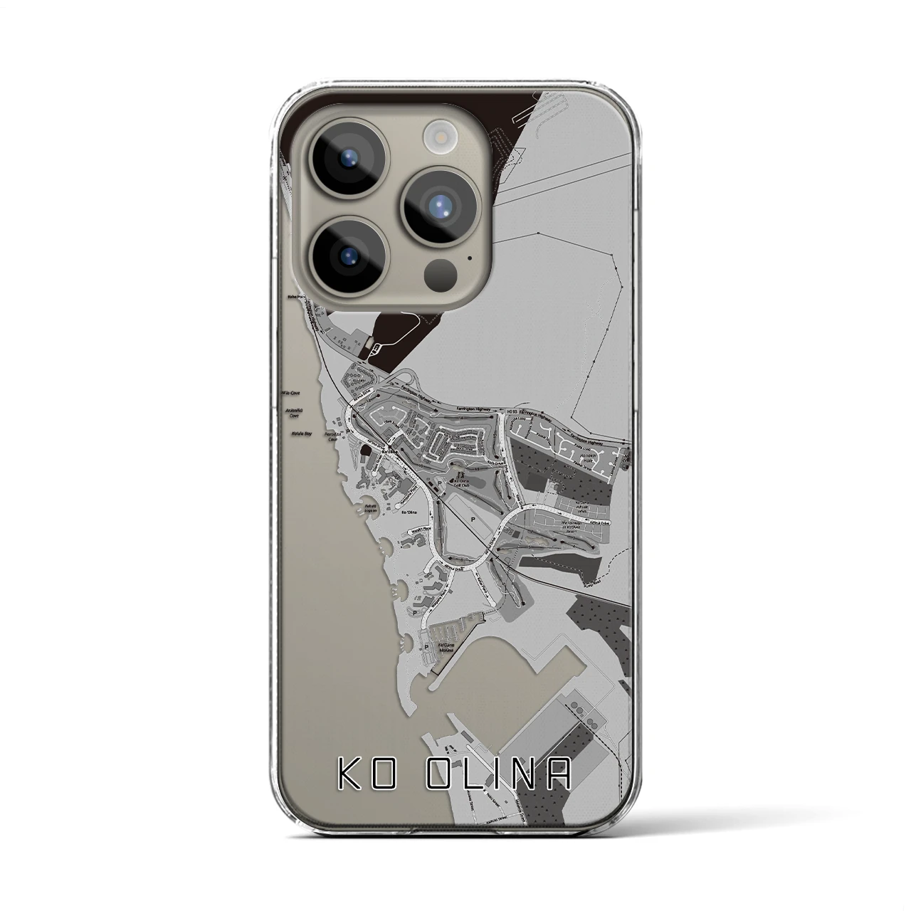 【コオリナ(アメリカ)】地図柄iPhoneケース(クリアタイプ)