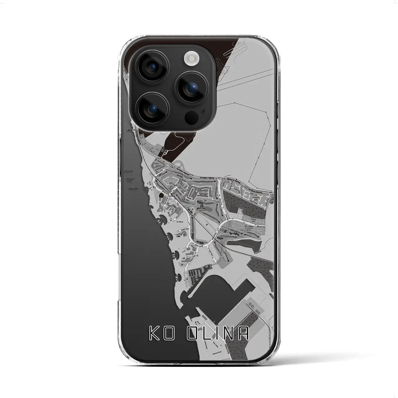 【コオリナ(アメリカ)】地図柄iPhoneケース(クリアタイプ)