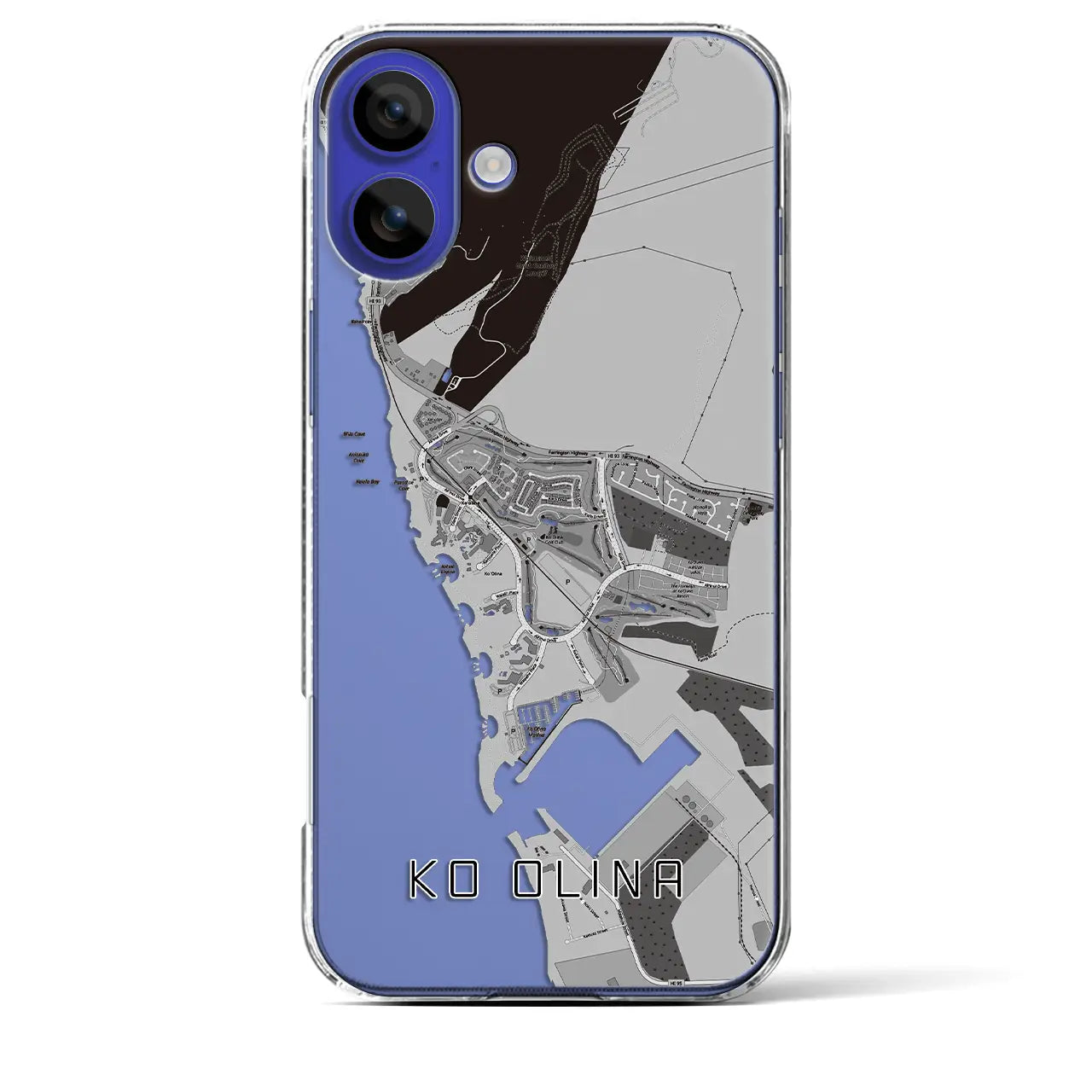 【コオリナ(アメリカ)】地図柄iPhoneケース(クリアタイプ)