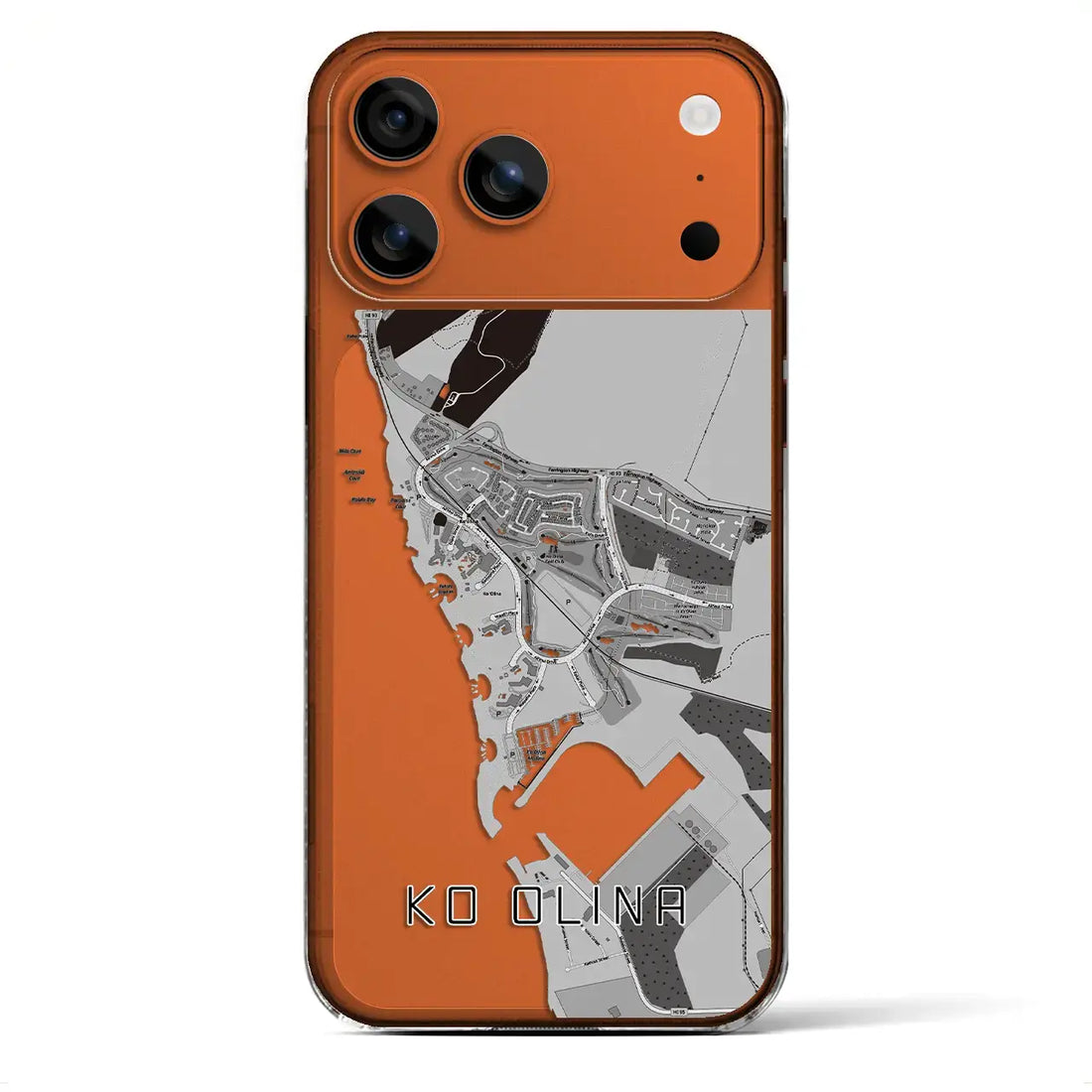 【コオリナ(アメリカ)】地図柄iPhoneケース(クリアタイプ)