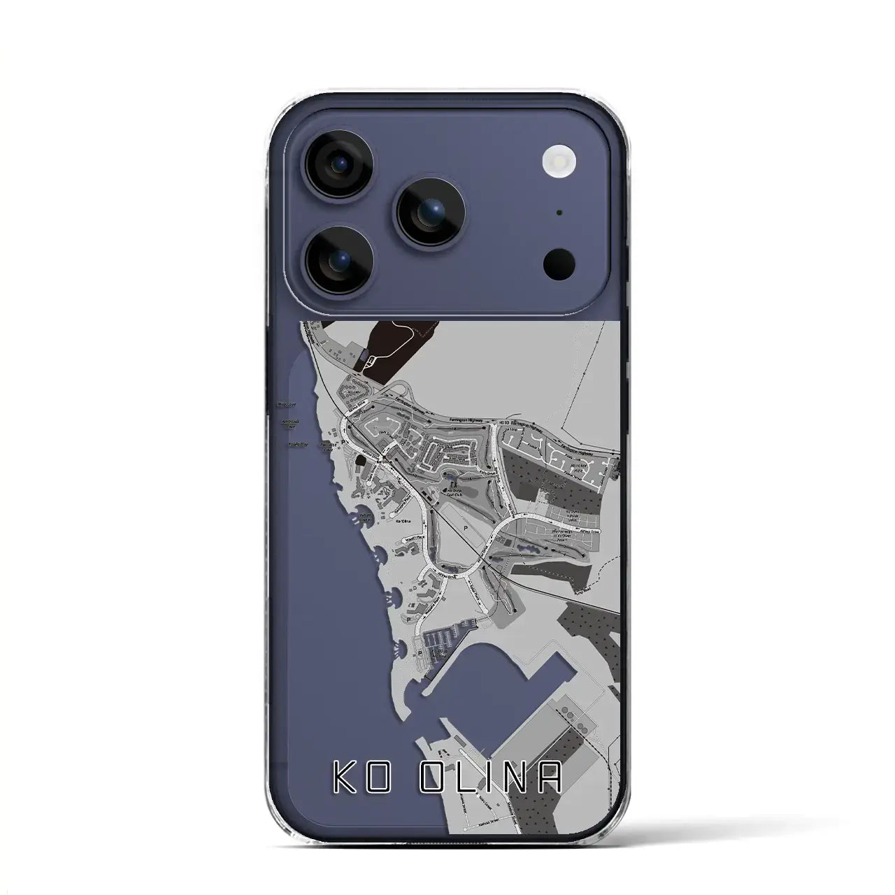 【コオリナ(アメリカ)】地図柄iPhoneケース(クリアタイプ)モノトーン・iPhone 17 Pro Max 用