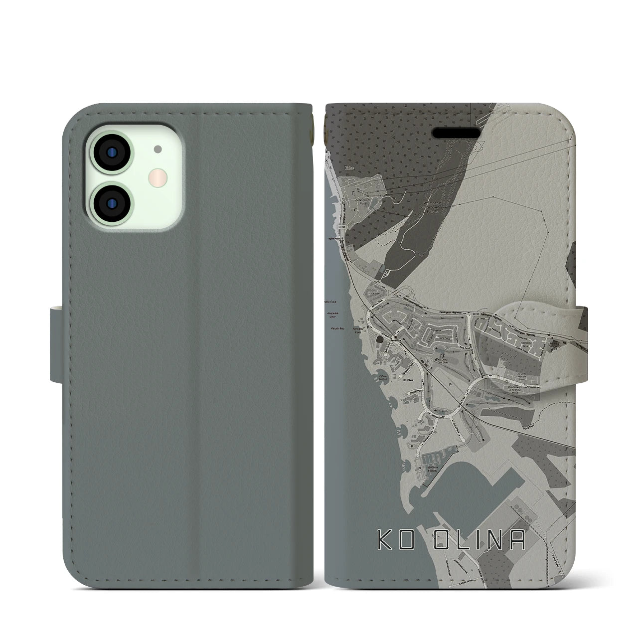 【コオリナ(アメリカ)】地図柄iPhoneケース(手帳タイプ)