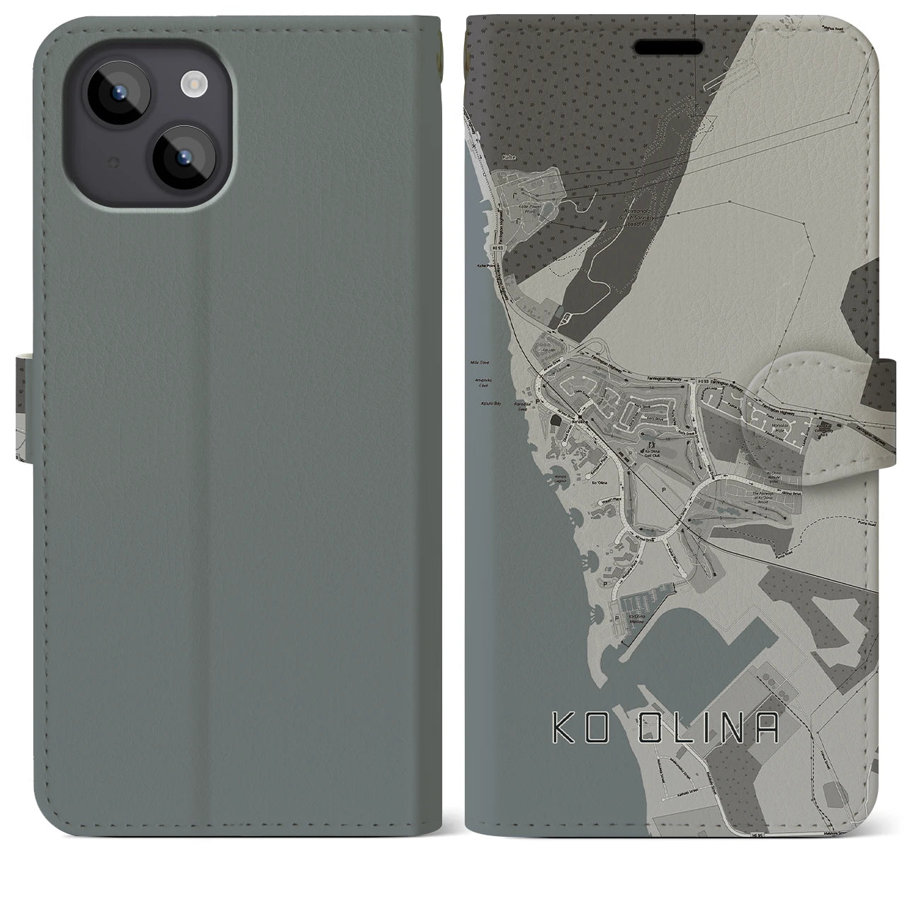 【コオリナ(アメリカ)】地図柄iPhoneケース(手帳タイプ)