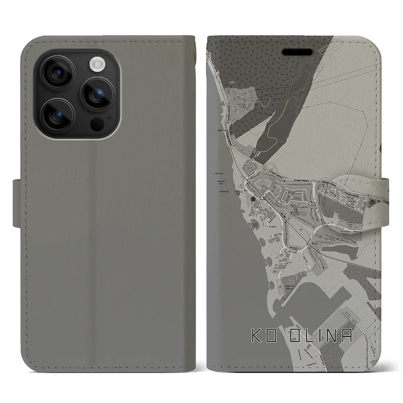 【コオリナ(アメリカ)】地図柄iPhoneケース(手帳タイプ)