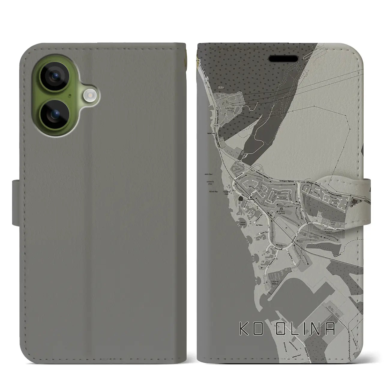 【コオリナ(アメリカ)】地図柄iPhoneケース(手帳タイプ)