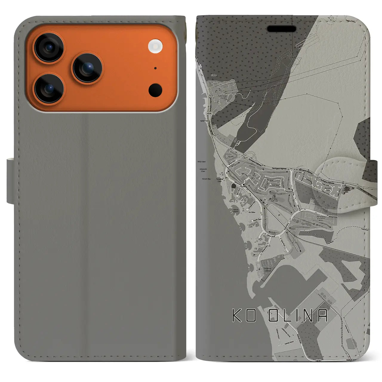 【コオリナ(アメリカ)】地図柄iPhoneケース(手帳タイプ)