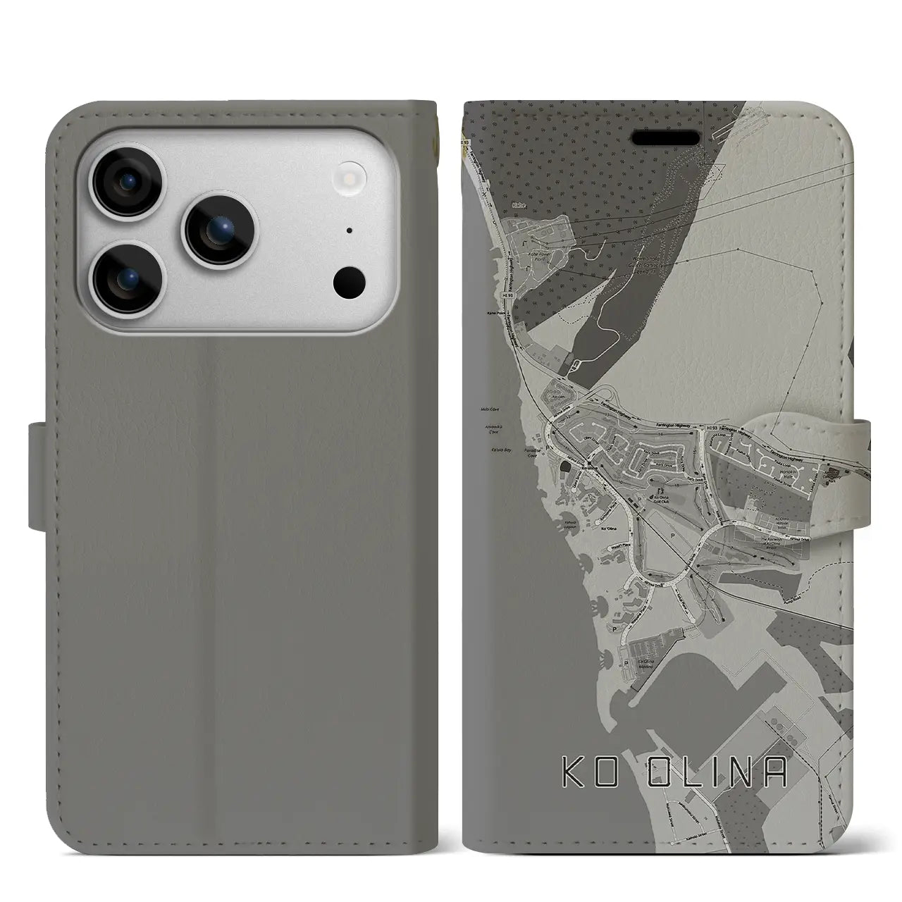 【コオリナ(アメリカ)】地図柄iPhoneケース(手帳タイプ)