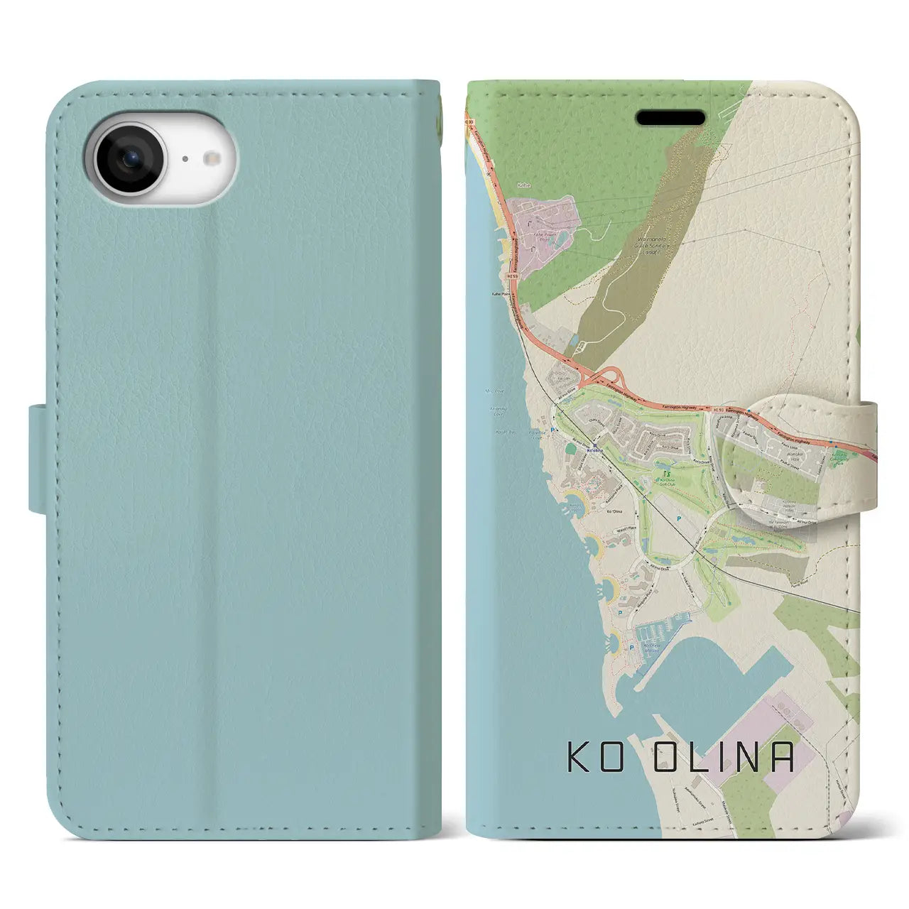 【コオリナ(アメリカ)】地図柄iPhoneケース(手帳タイプ)