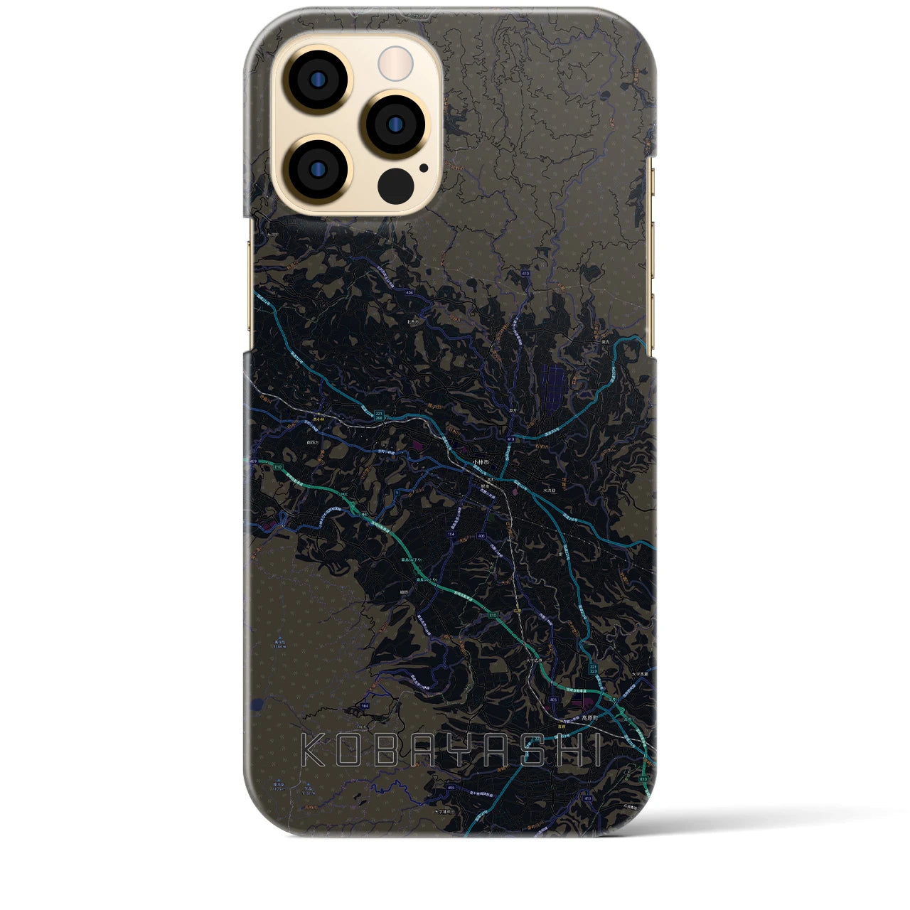 【小林(宮崎県)】地図柄iPhoneケース(バックカバータイプ)