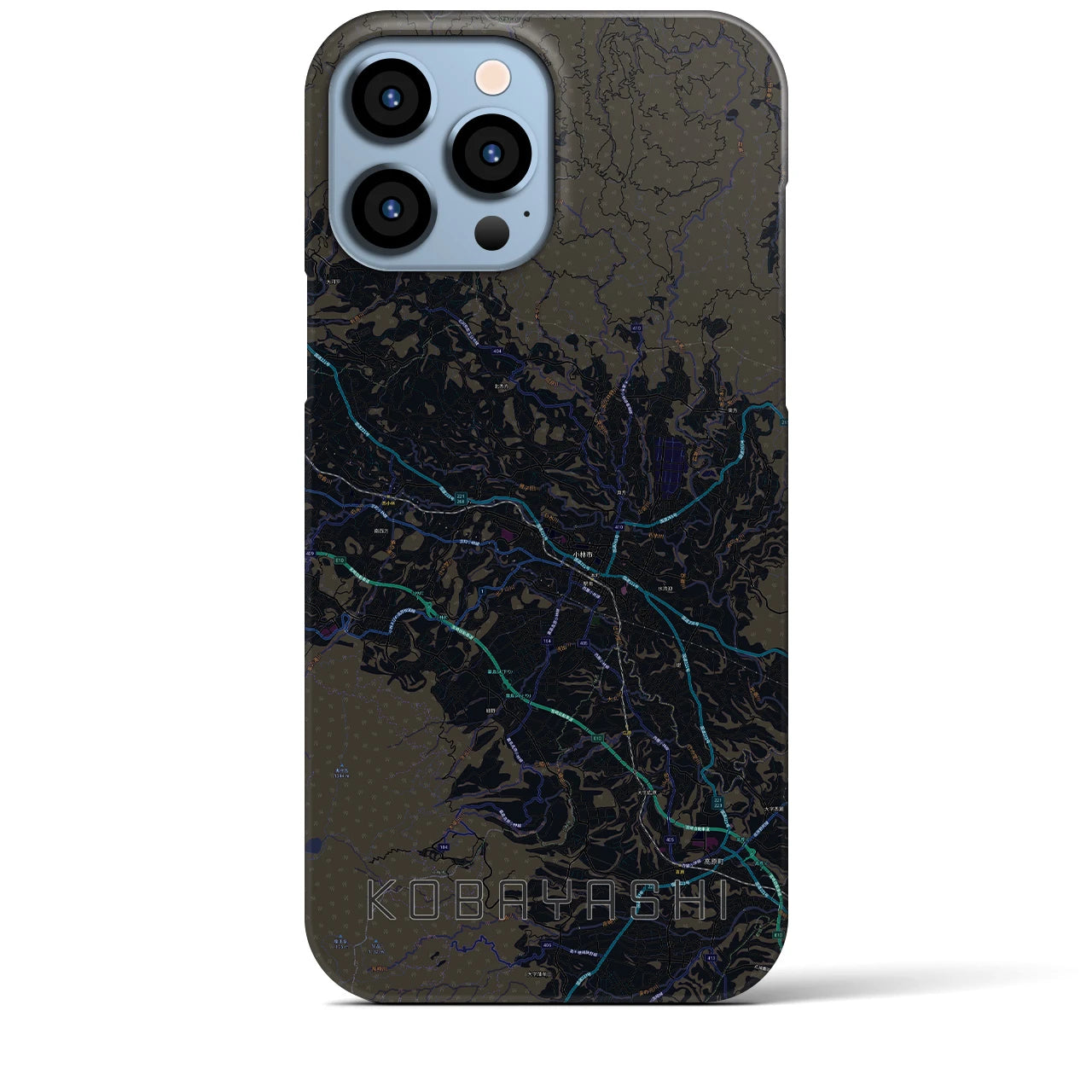 【小林(宮崎県)】地図柄iPhoneケース(バックカバータイプ)