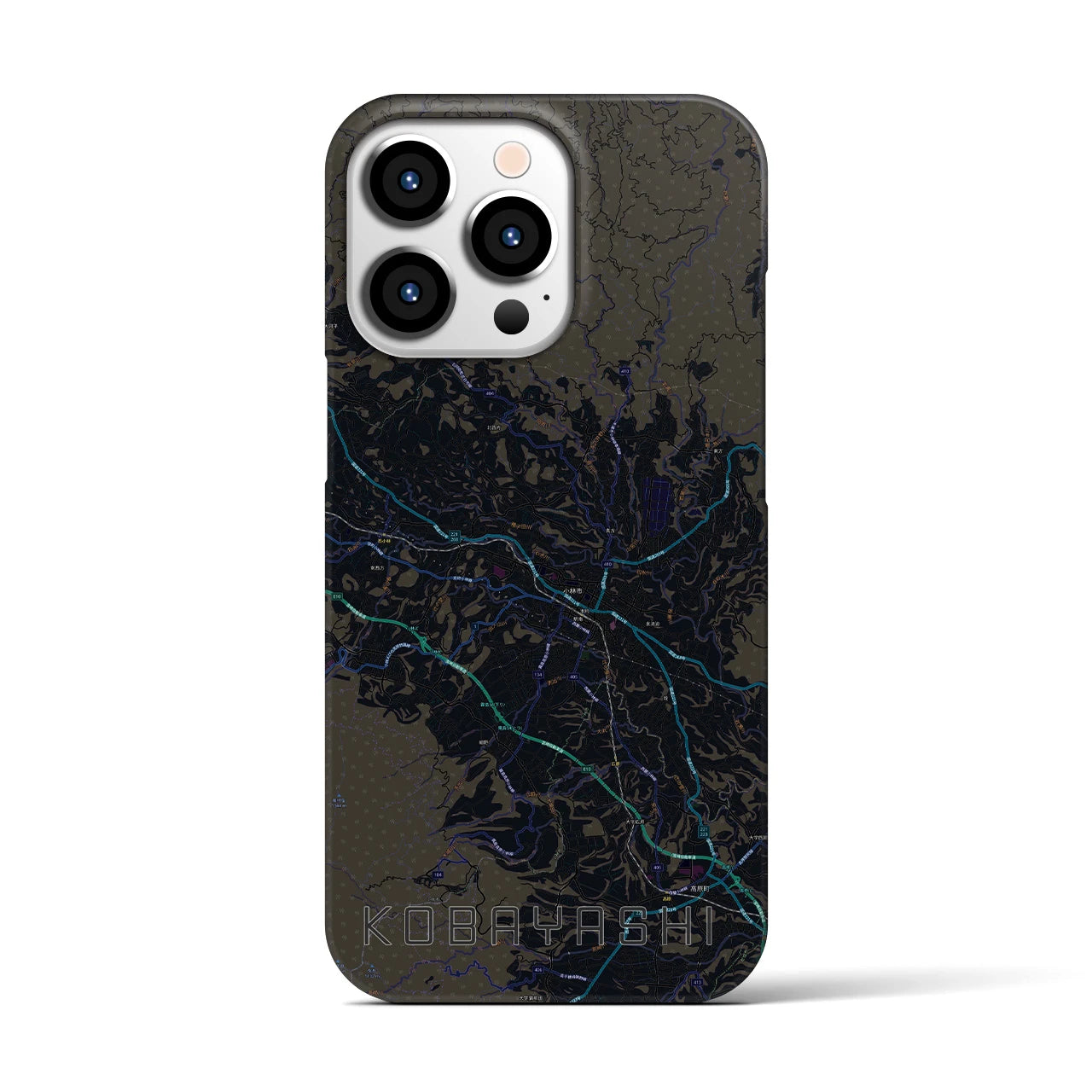 【小林(宮崎県)】地図柄iPhoneケース(バックカバータイプ)