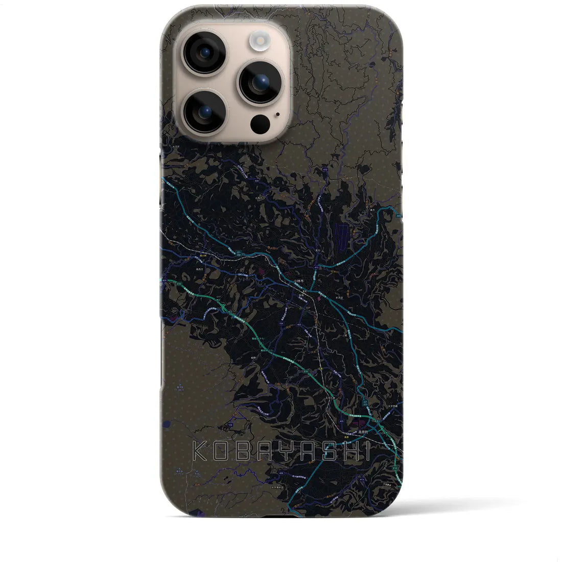 【小林(宮崎県)】地図柄iPhoneケース(バックカバータイプ)