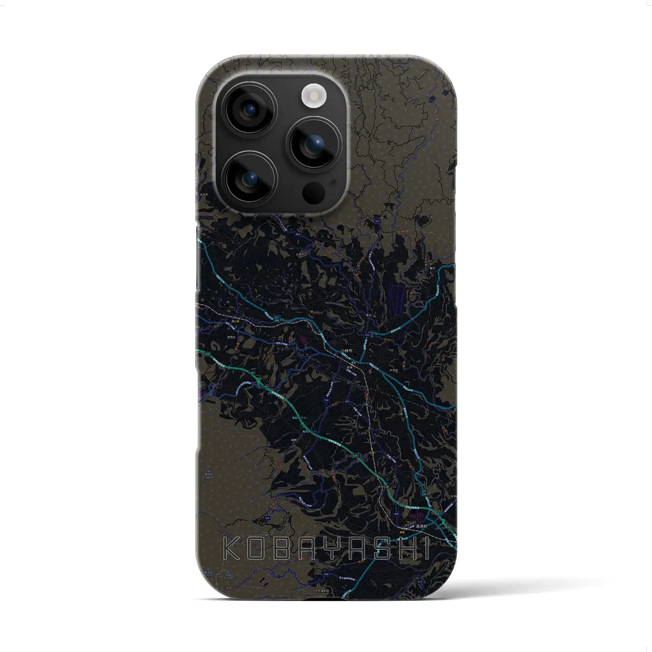 【小林(宮崎県)】地図柄iPhoneケース(バックカバータイプ)