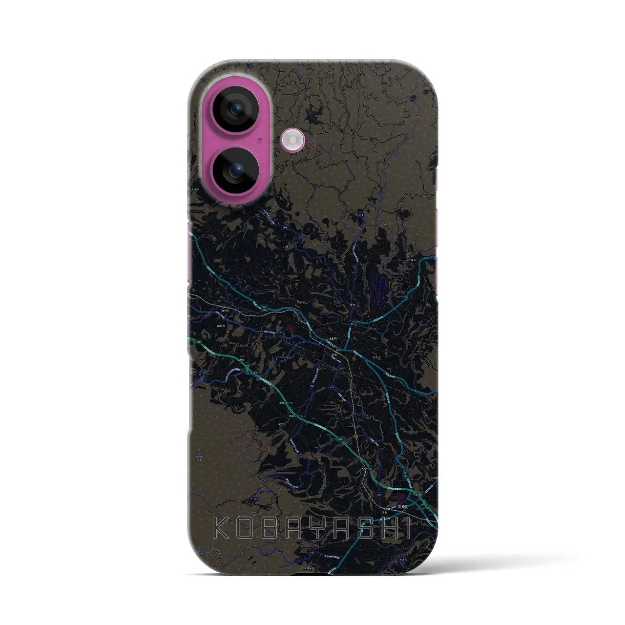 【小林(宮崎県)】地図柄iPhoneケース(バックカバータイプ)