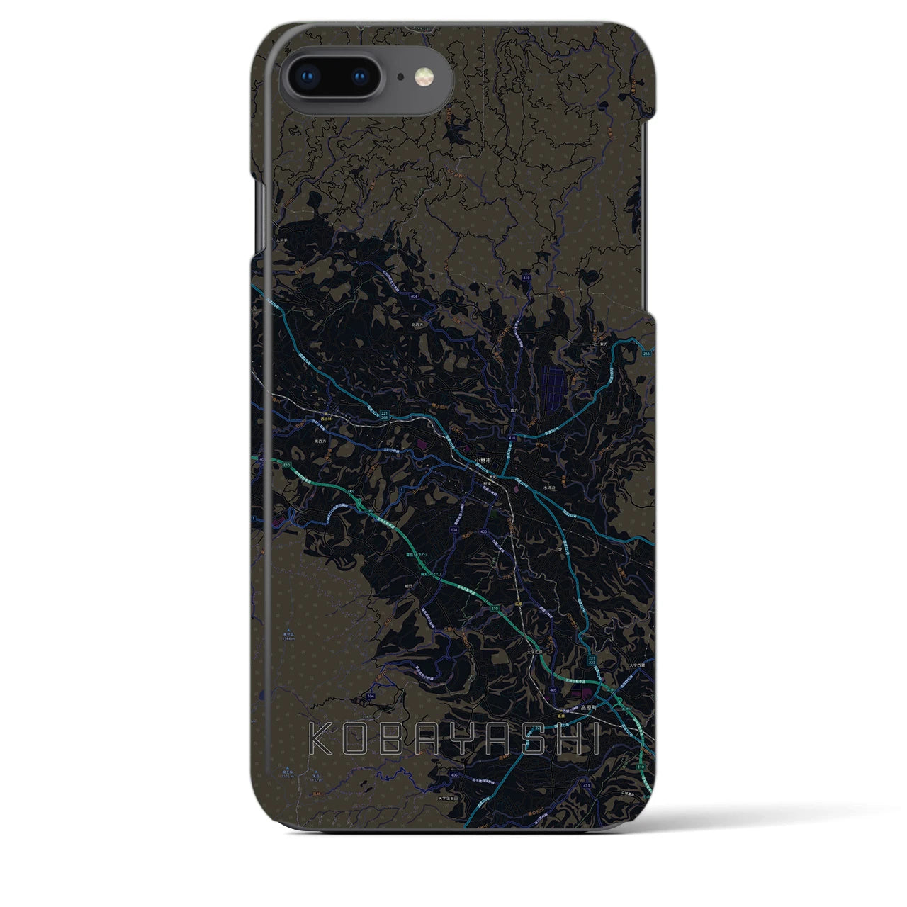 【小林(宮崎県)】地図柄iPhoneケース(バックカバータイプ)