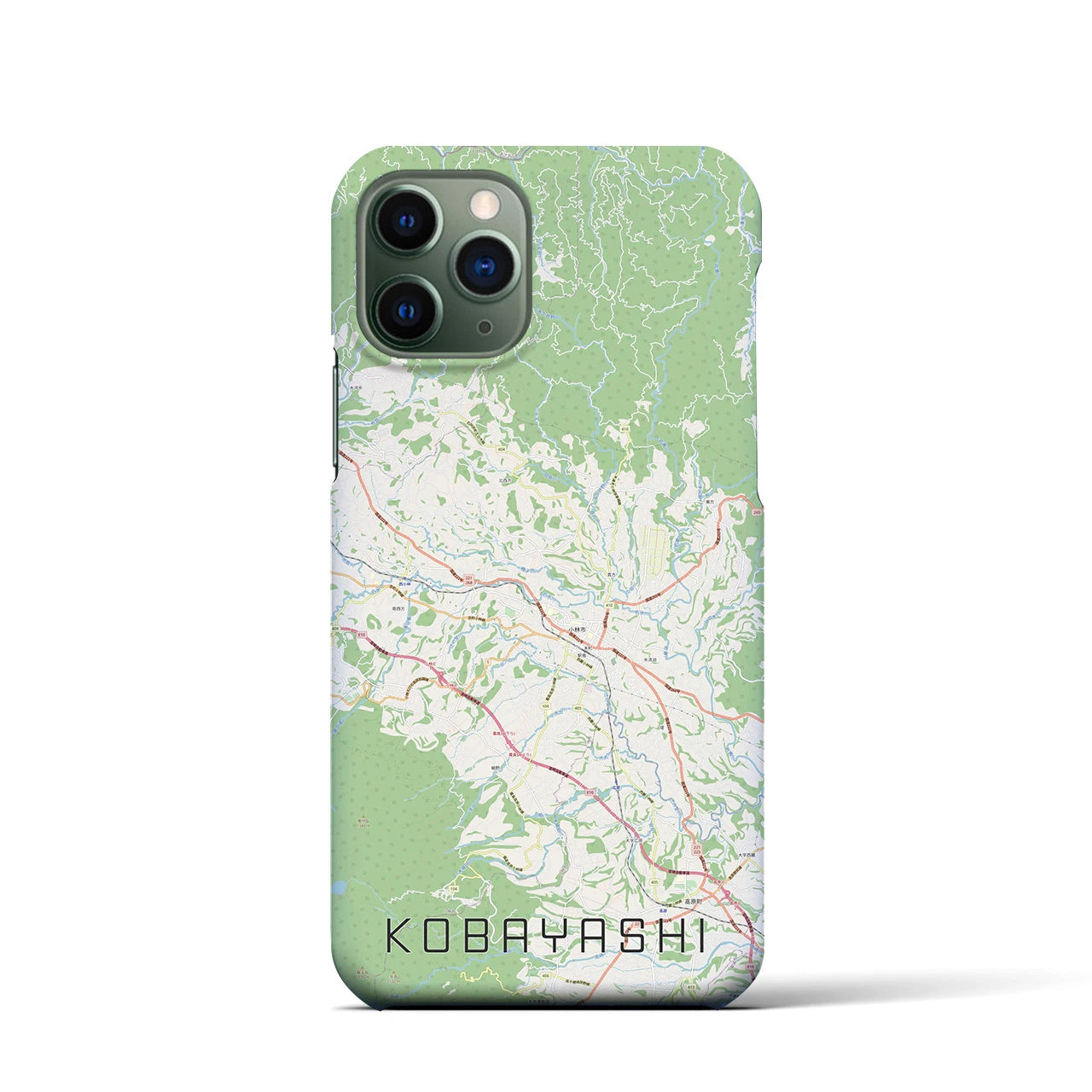 【小林(宮崎県)】地図柄iPhoneケース(バックカバータイプ)