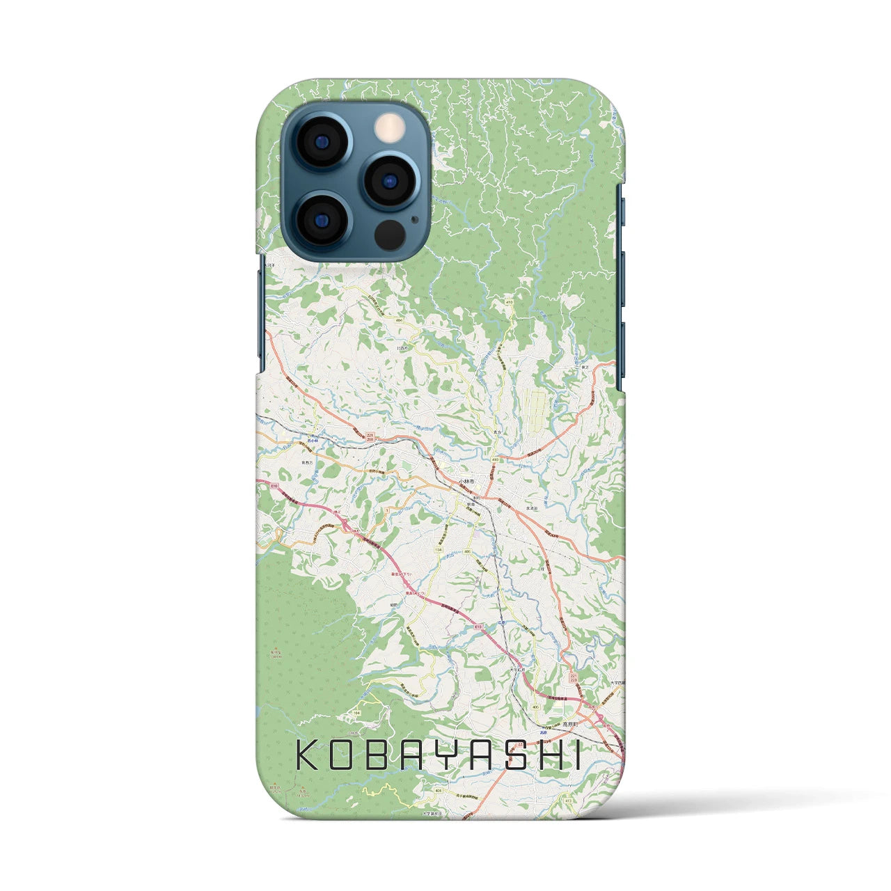 【小林(宮崎県)】地図柄iPhoneケース(バックカバータイプ)