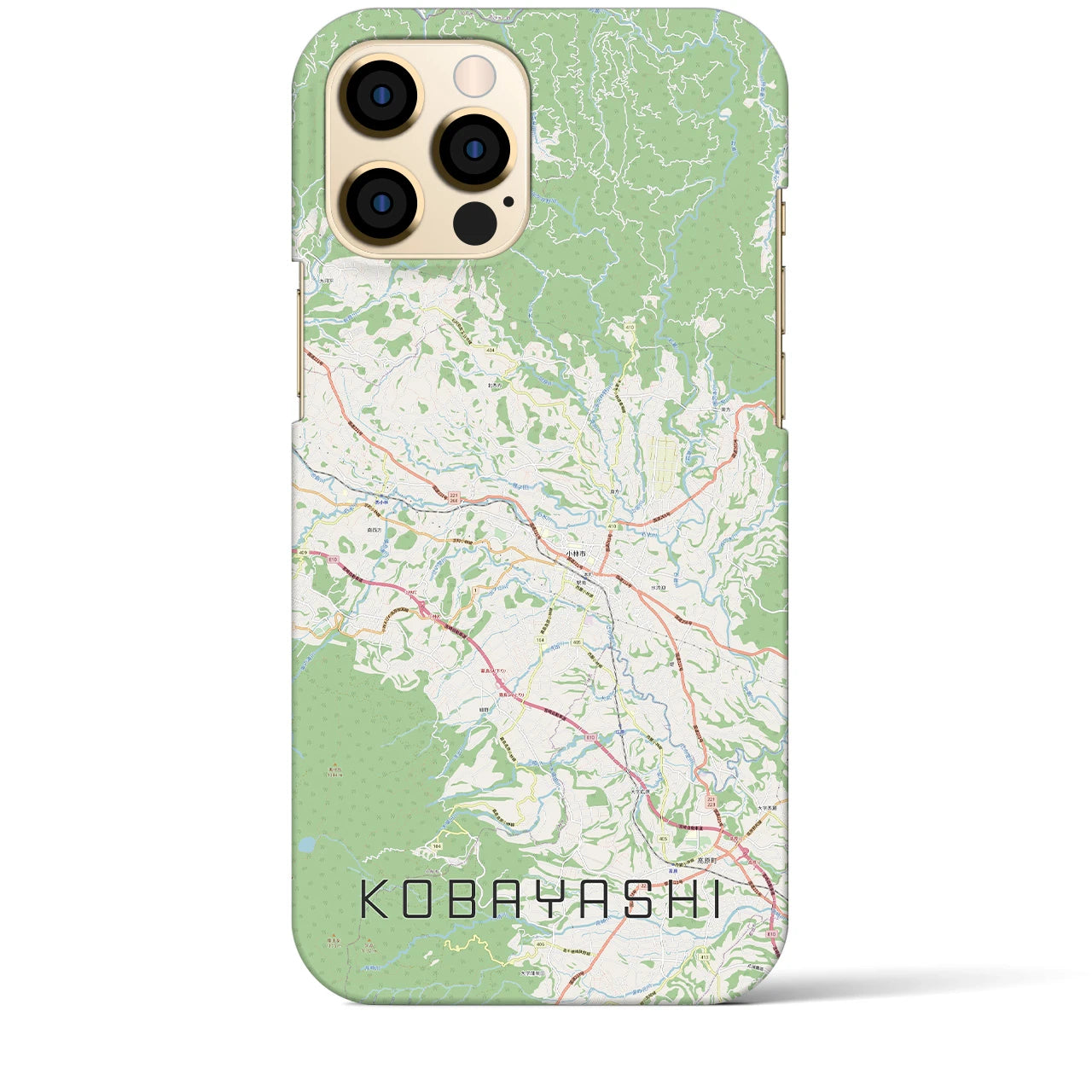 【小林(宮崎県)】地図柄iPhoneケース(バックカバータイプ)