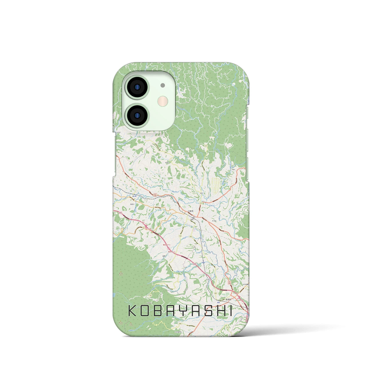 【小林(宮崎県)】地図柄iPhoneケース(バックカバータイプ)