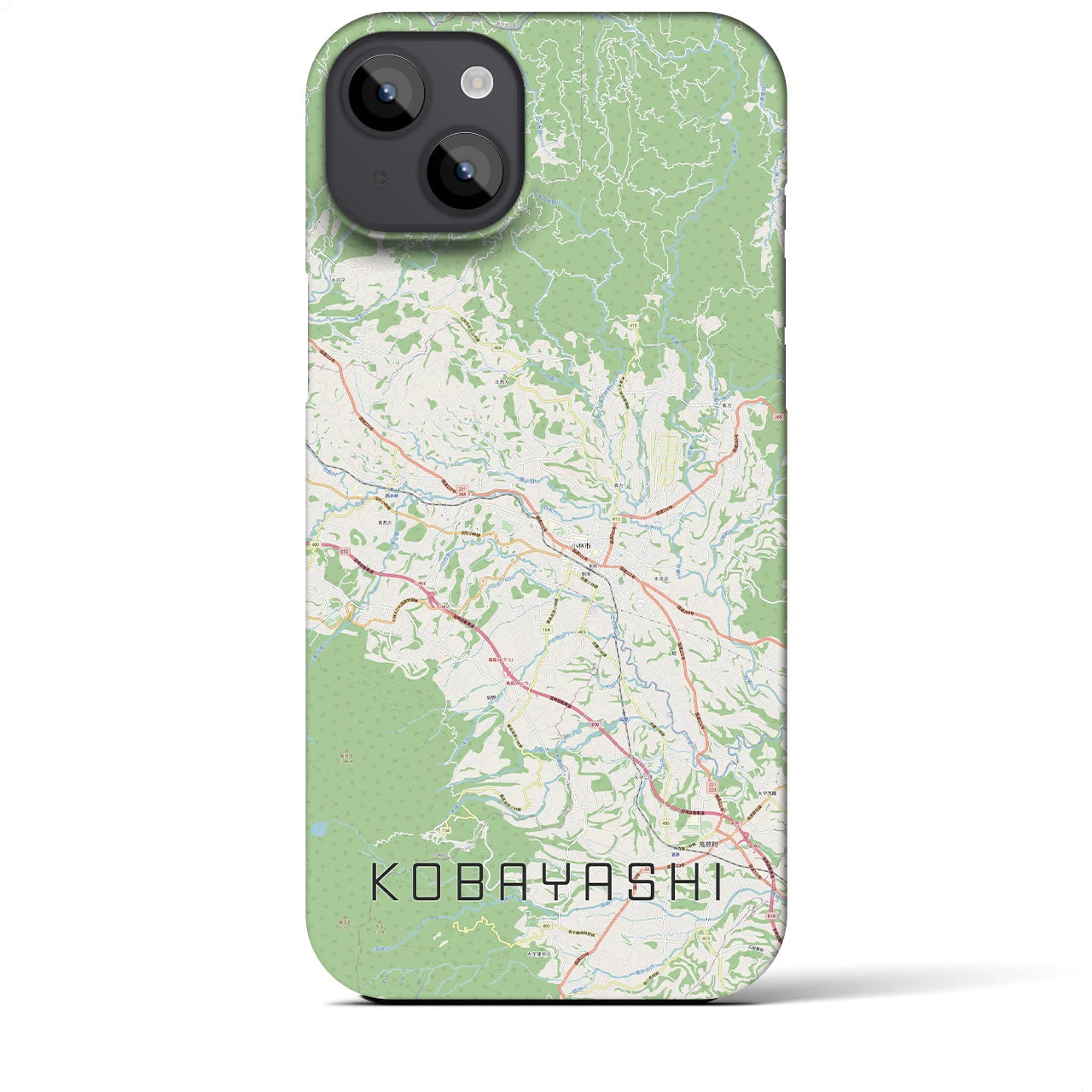 【小林(宮崎県)】地図柄iPhoneケース(バックカバータイプ)