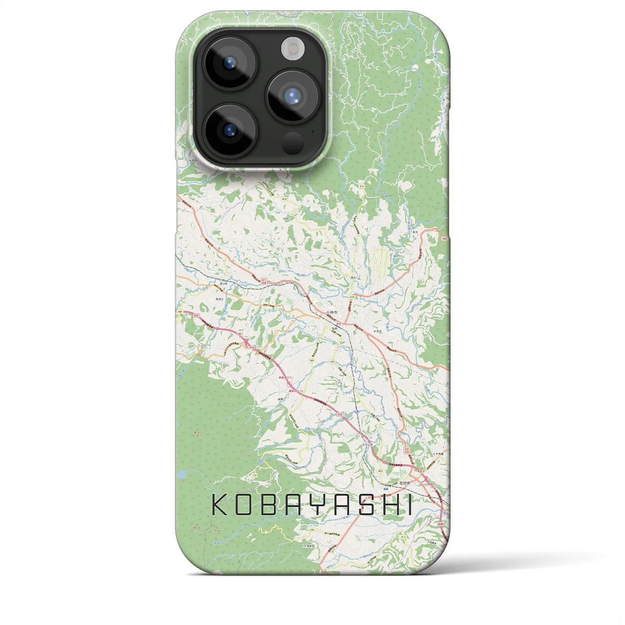 【小林(宮崎県)】地図柄iPhoneケース(バックカバータイプ)