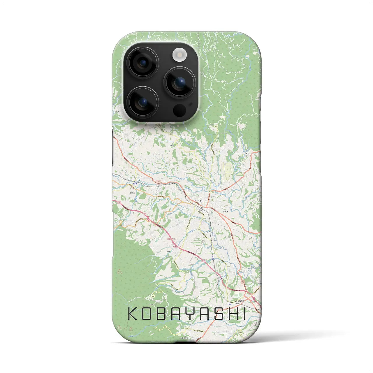 【小林(宮崎県)】地図柄iPhoneケース(バックカバータイプ)