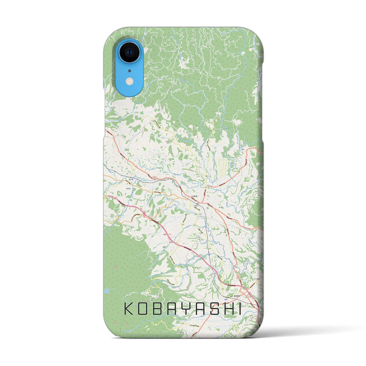 【小林(宮崎県)】地図柄iPhoneケース(バックカバータイプ)