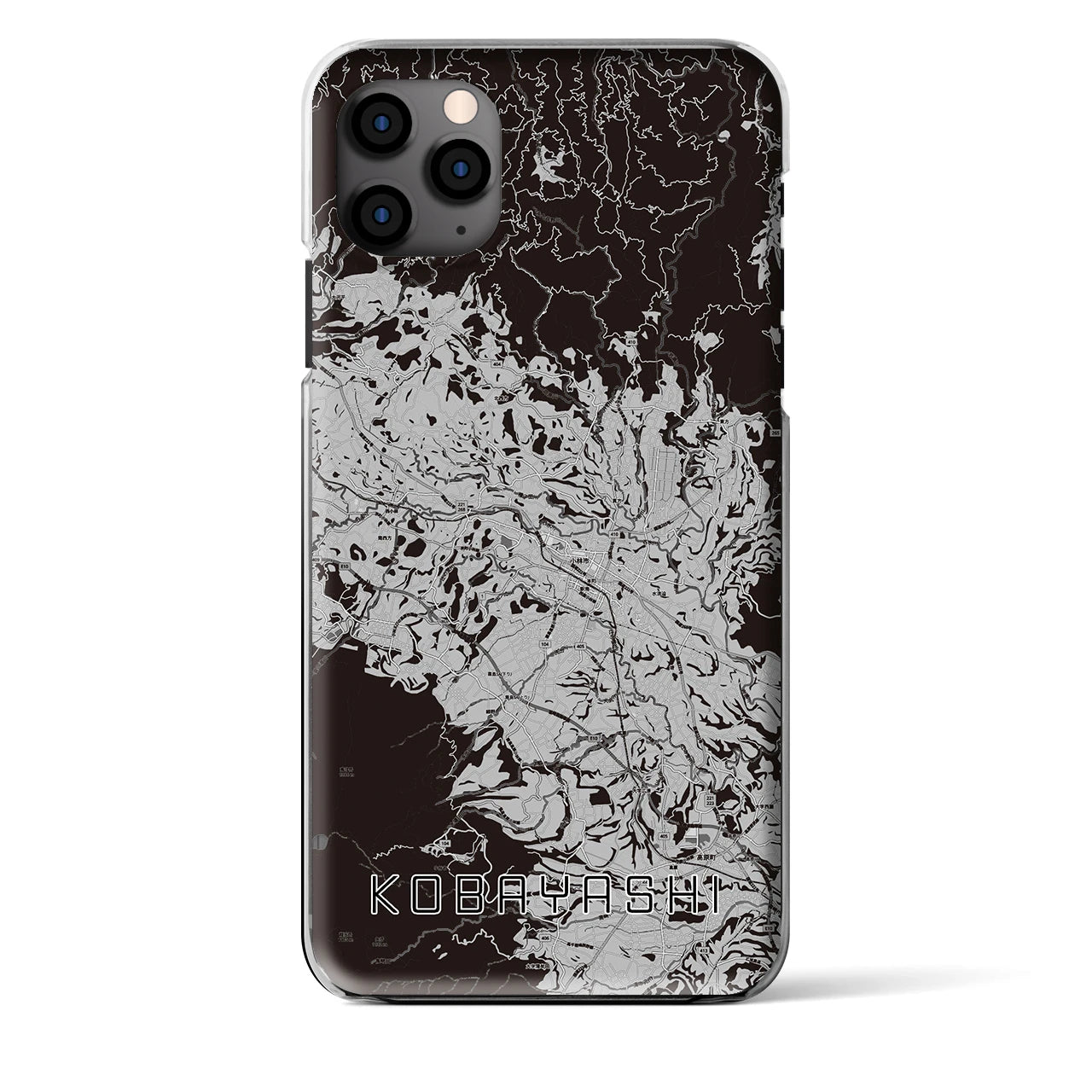 【小林(宮崎県)】地図柄iPhoneケース(クリアタイプ)