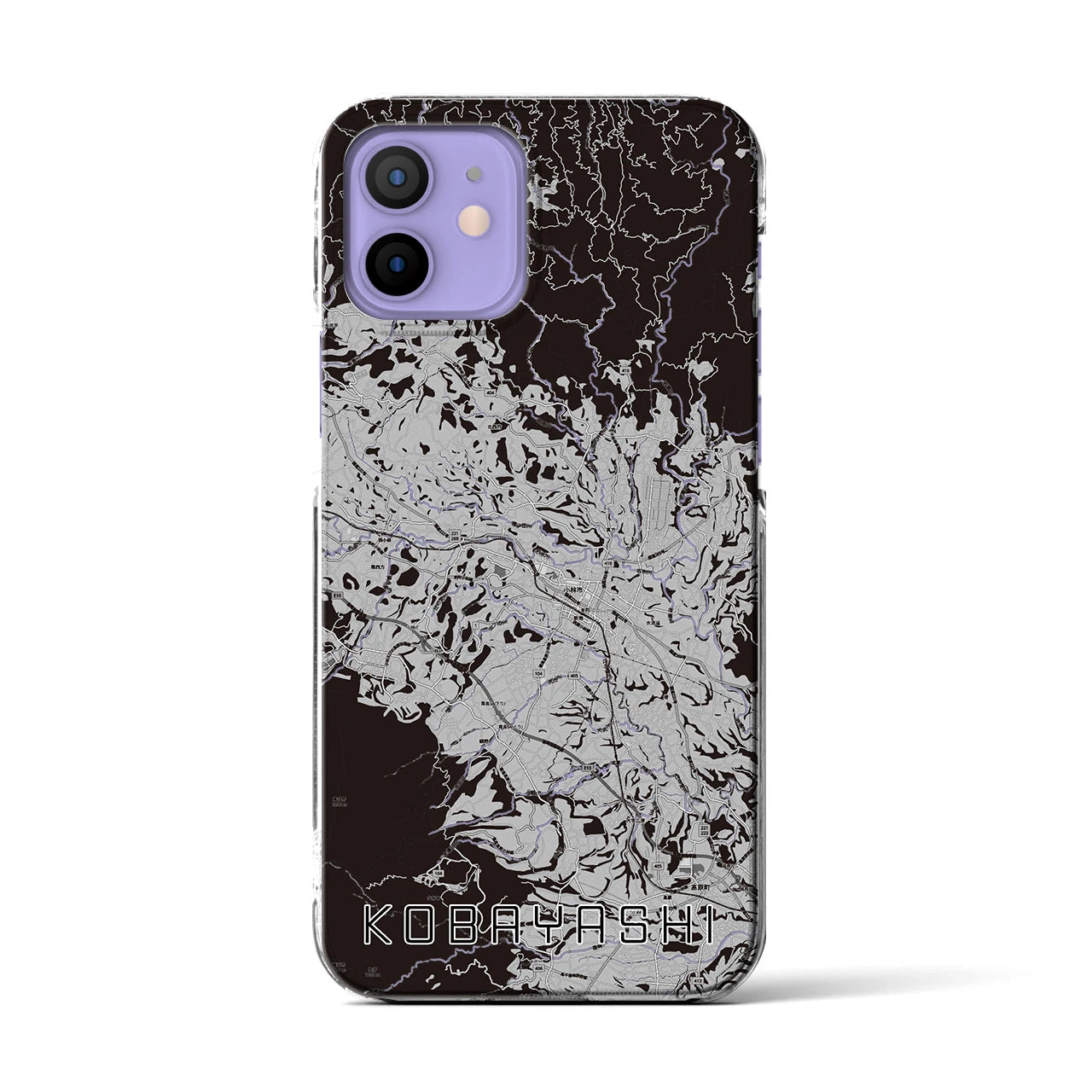 【小林(宮崎県)】地図柄iPhoneケース(クリアタイプ)