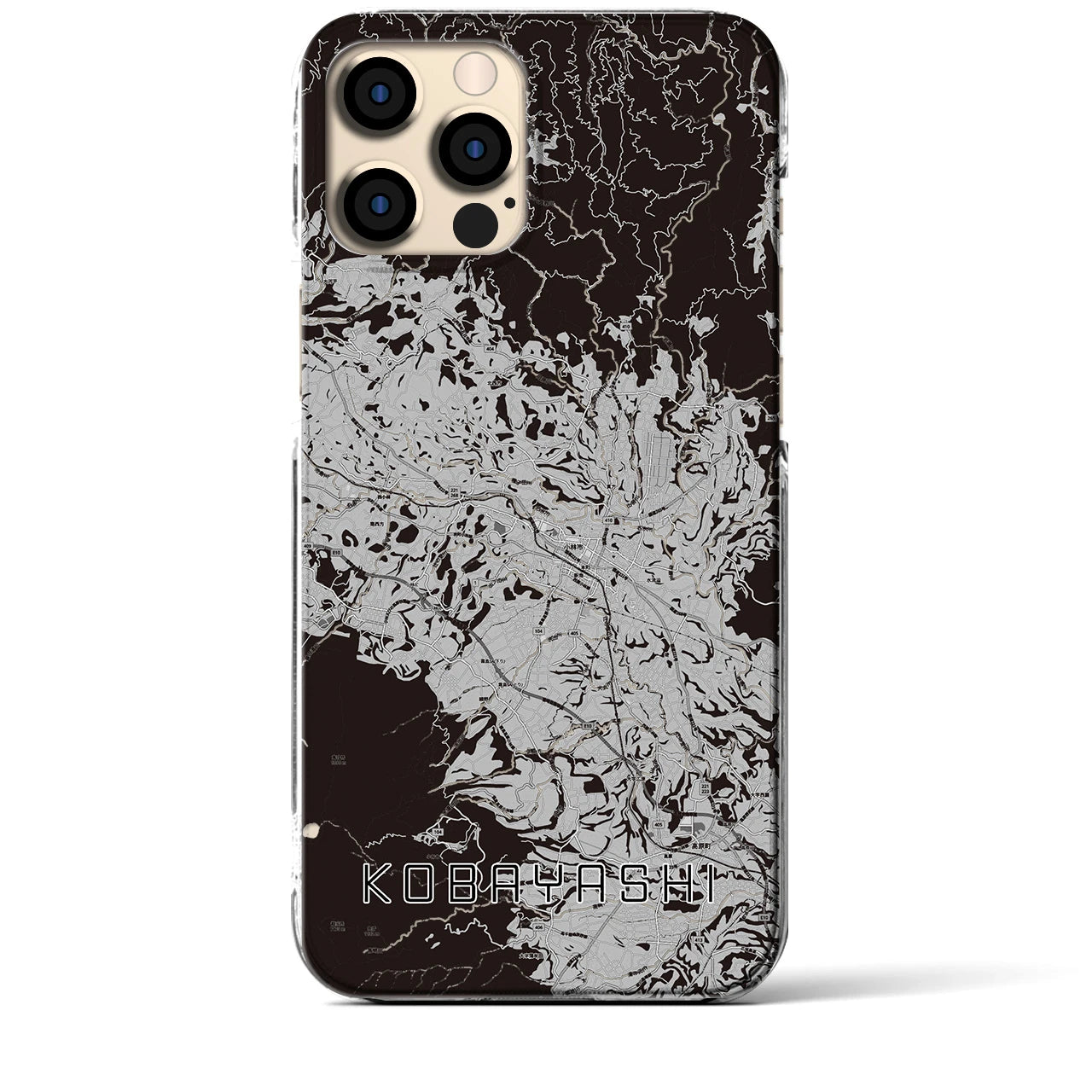 【小林(宮崎県)】地図柄iPhoneケース(クリアタイプ)