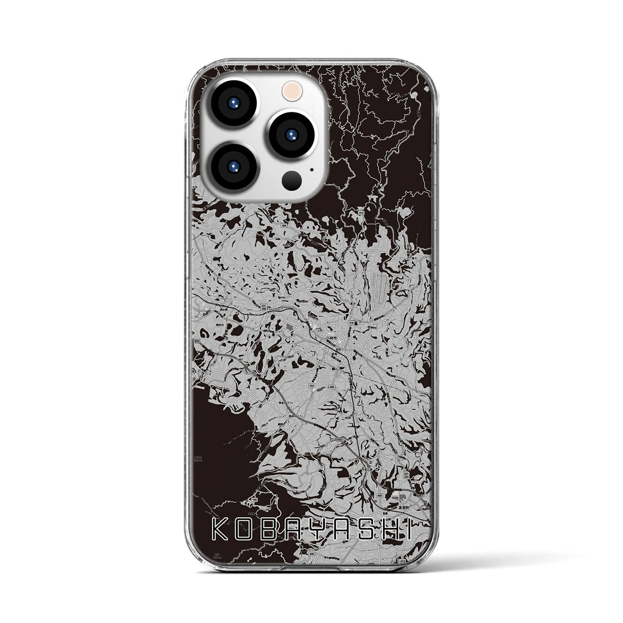 【小林(宮崎県)】地図柄iPhoneケース(クリアタイプ)