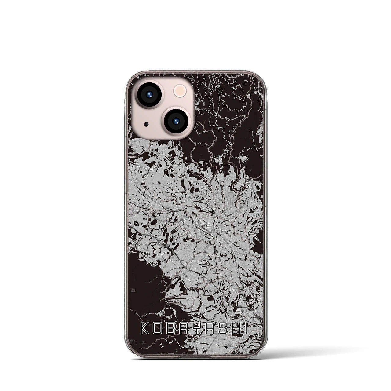 【小林(宮崎県)】地図柄iPhoneケース(クリアタイプ)