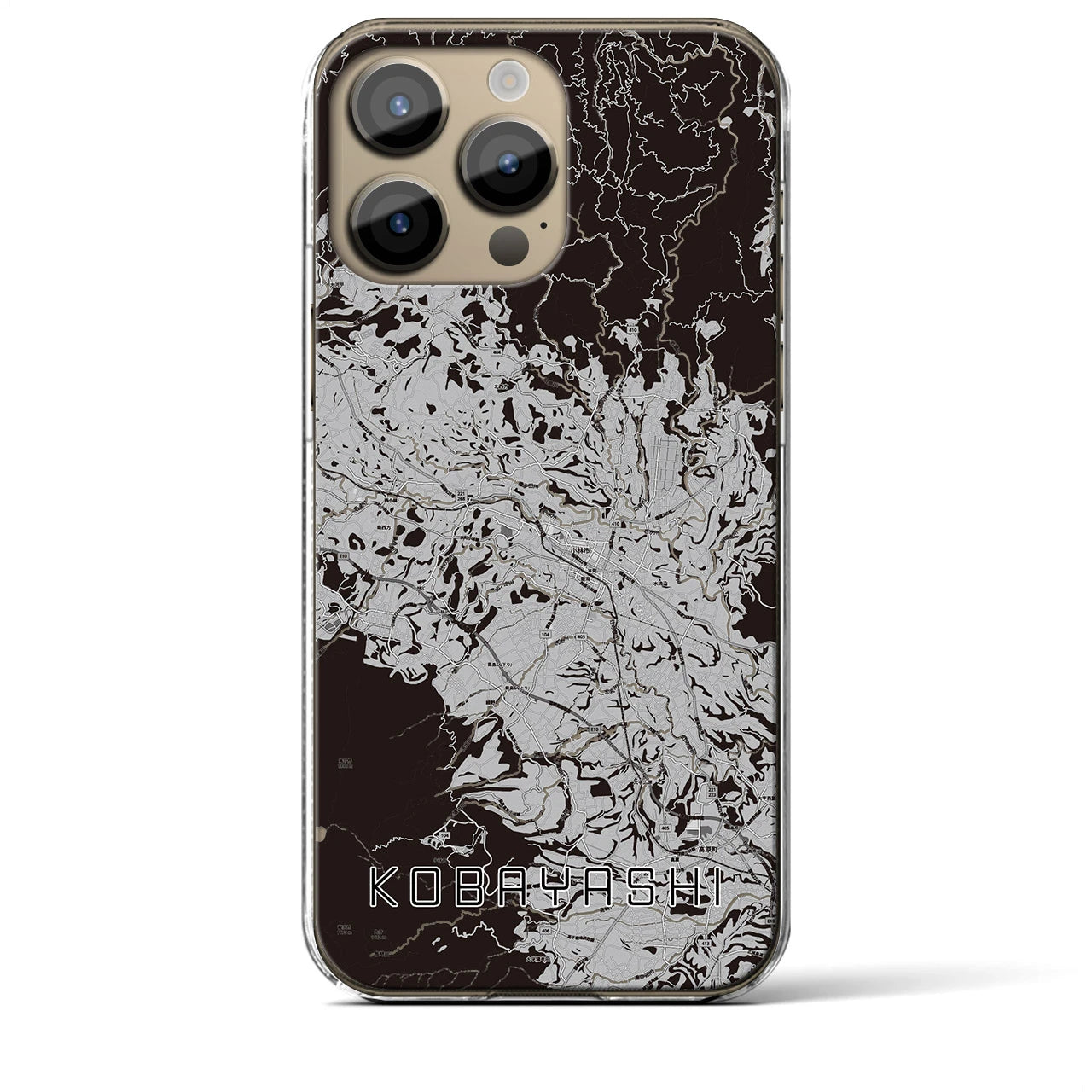 【小林(宮崎県)】地図柄iPhoneケース(クリアタイプ)