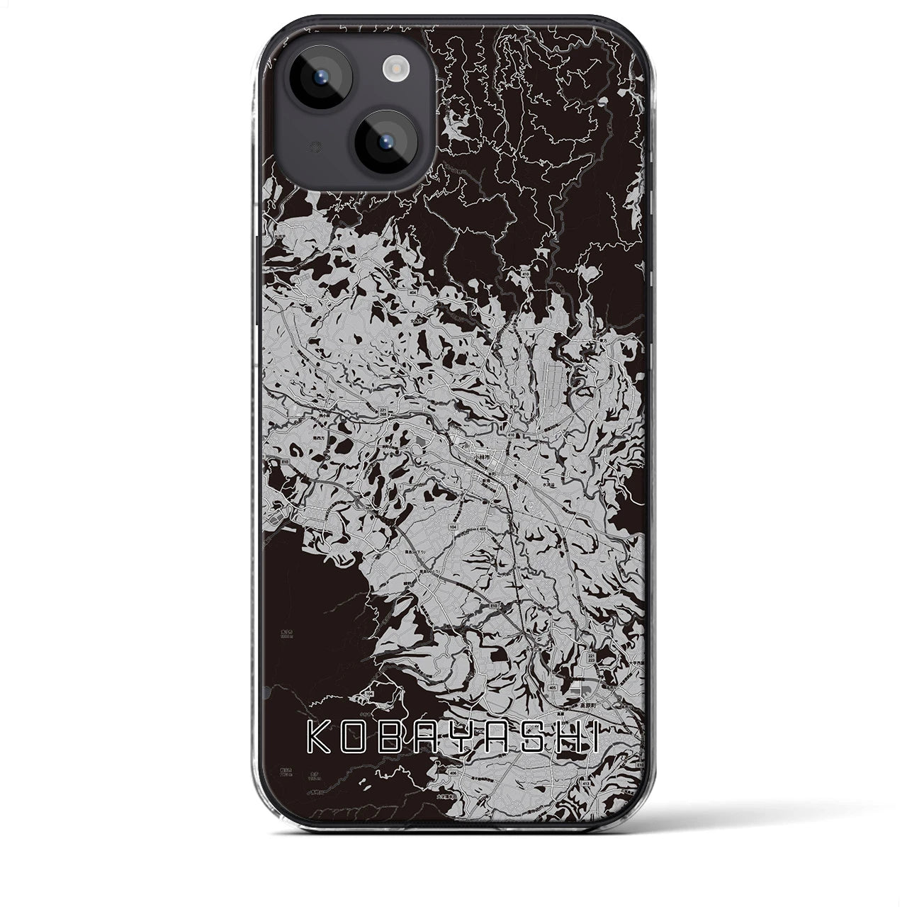 【小林(宮崎県)】地図柄iPhoneケース(クリアタイプ)