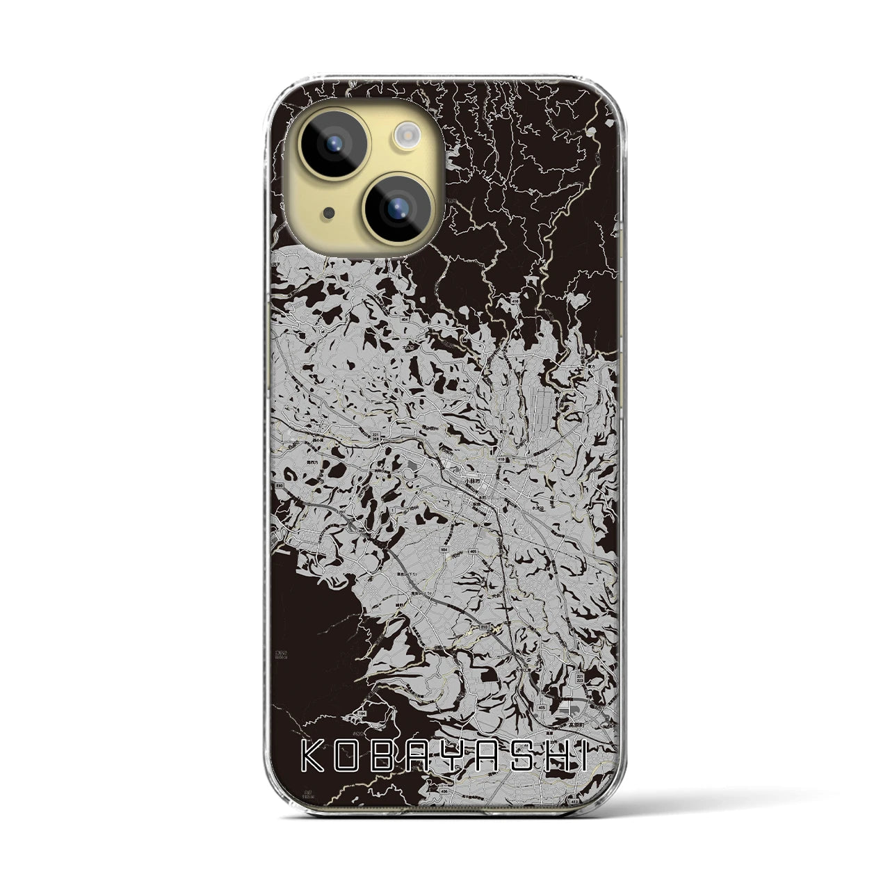 【小林(宮崎県)】地図柄iPhoneケース(クリアタイプ)