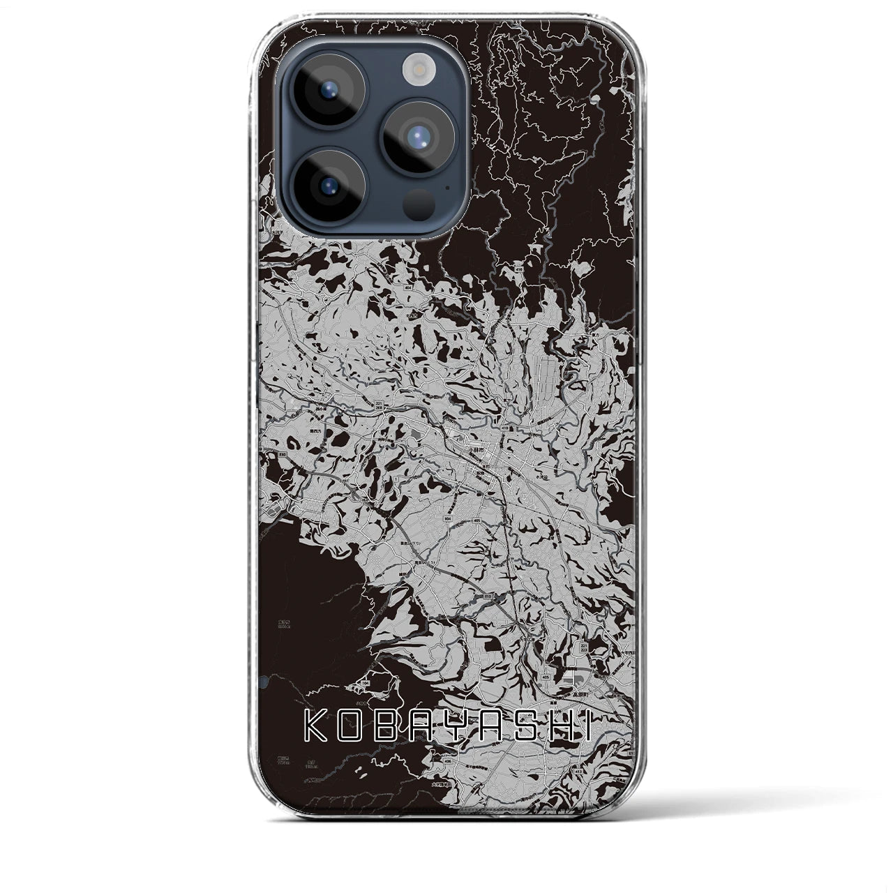 【小林(宮崎県)】地図柄iPhoneケース(クリアタイプ)