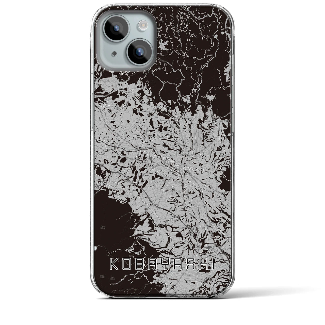 【小林(宮崎県)】地図柄iPhoneケース(クリアタイプ)