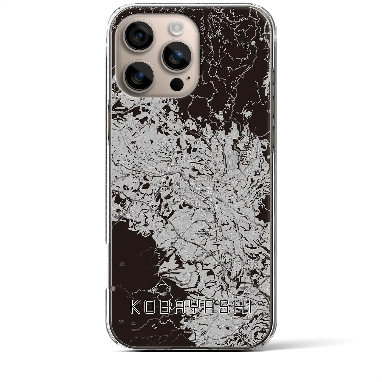 【小林(宮崎県)】地図柄iPhoneケース(クリアタイプ)