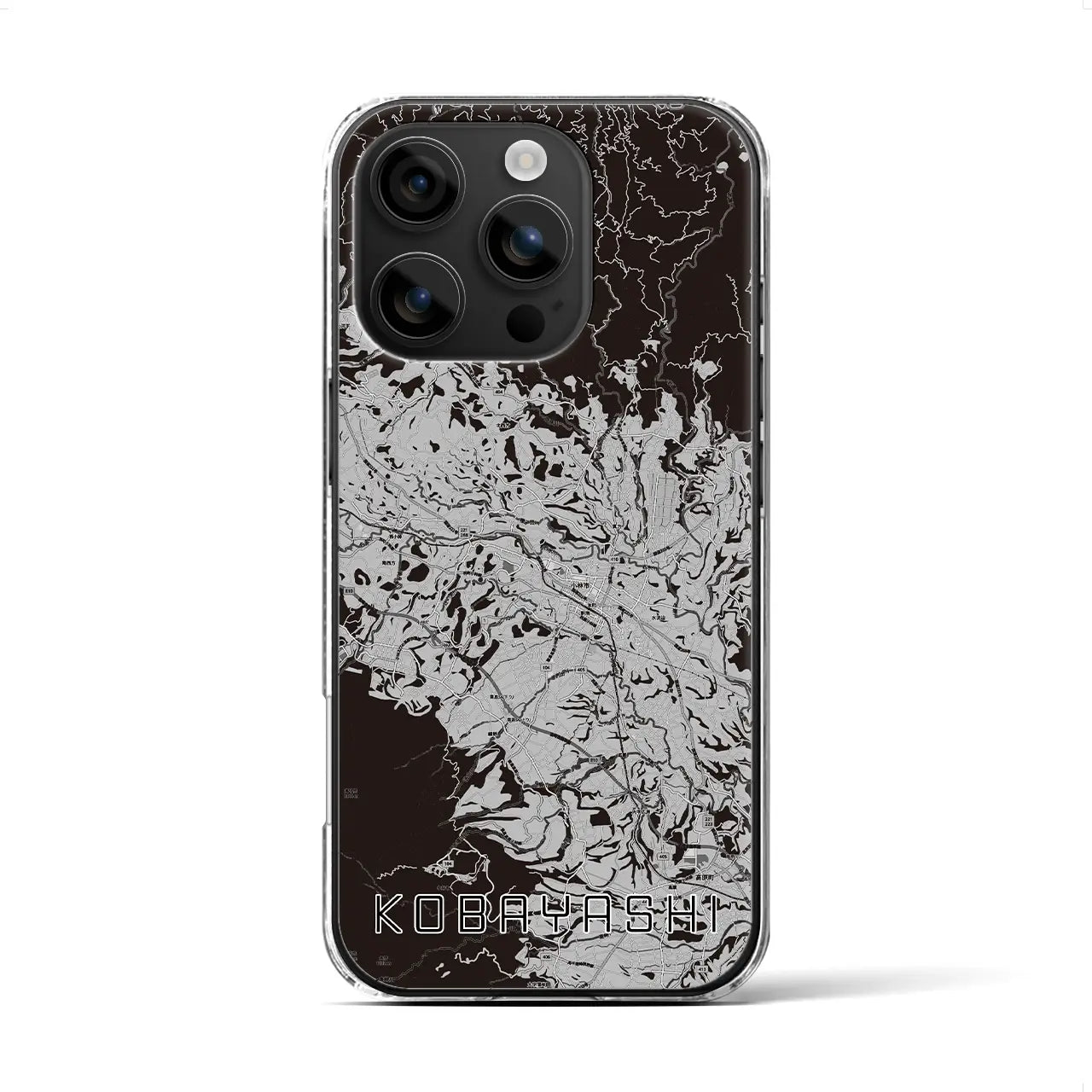 【小林(宮崎県)】地図柄iPhoneケース(クリアタイプ)