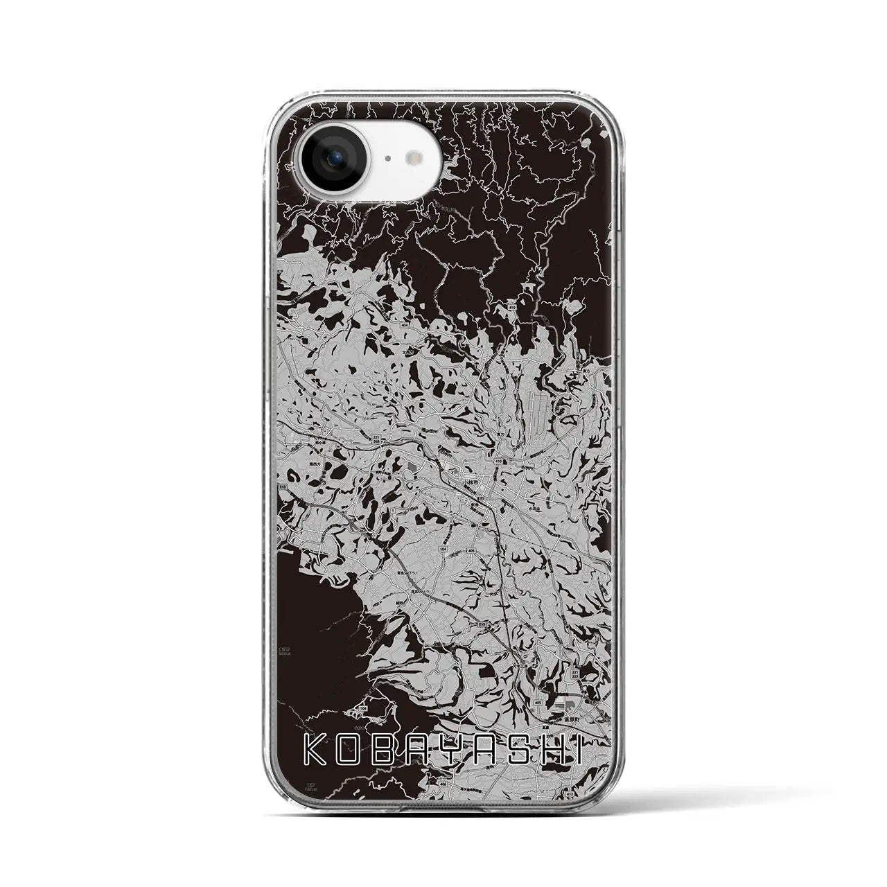 【小林(宮崎県)】地図柄iPhoneケース(クリアタイプ)