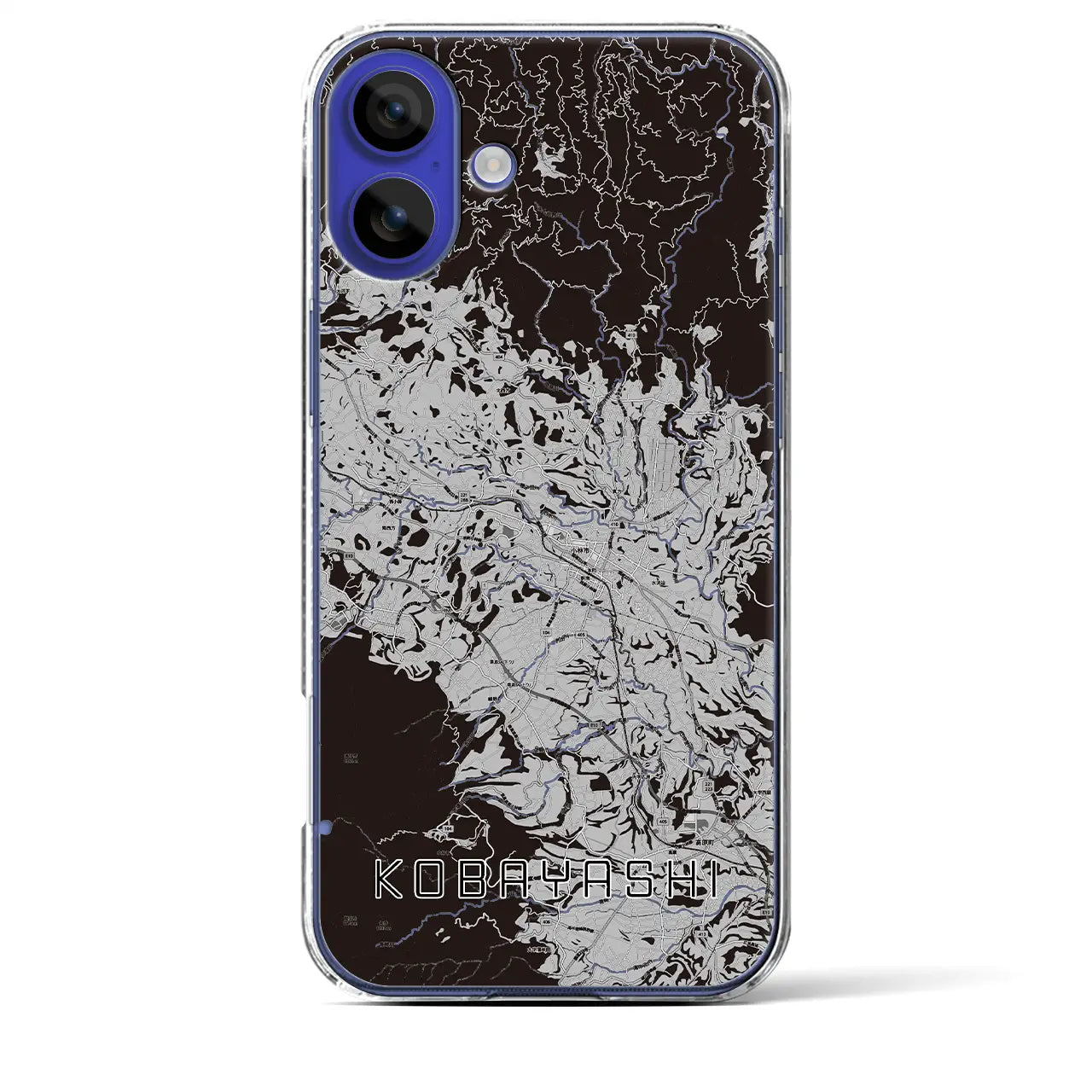 【小林(宮崎県)】地図柄iPhoneケース(クリアタイプ)