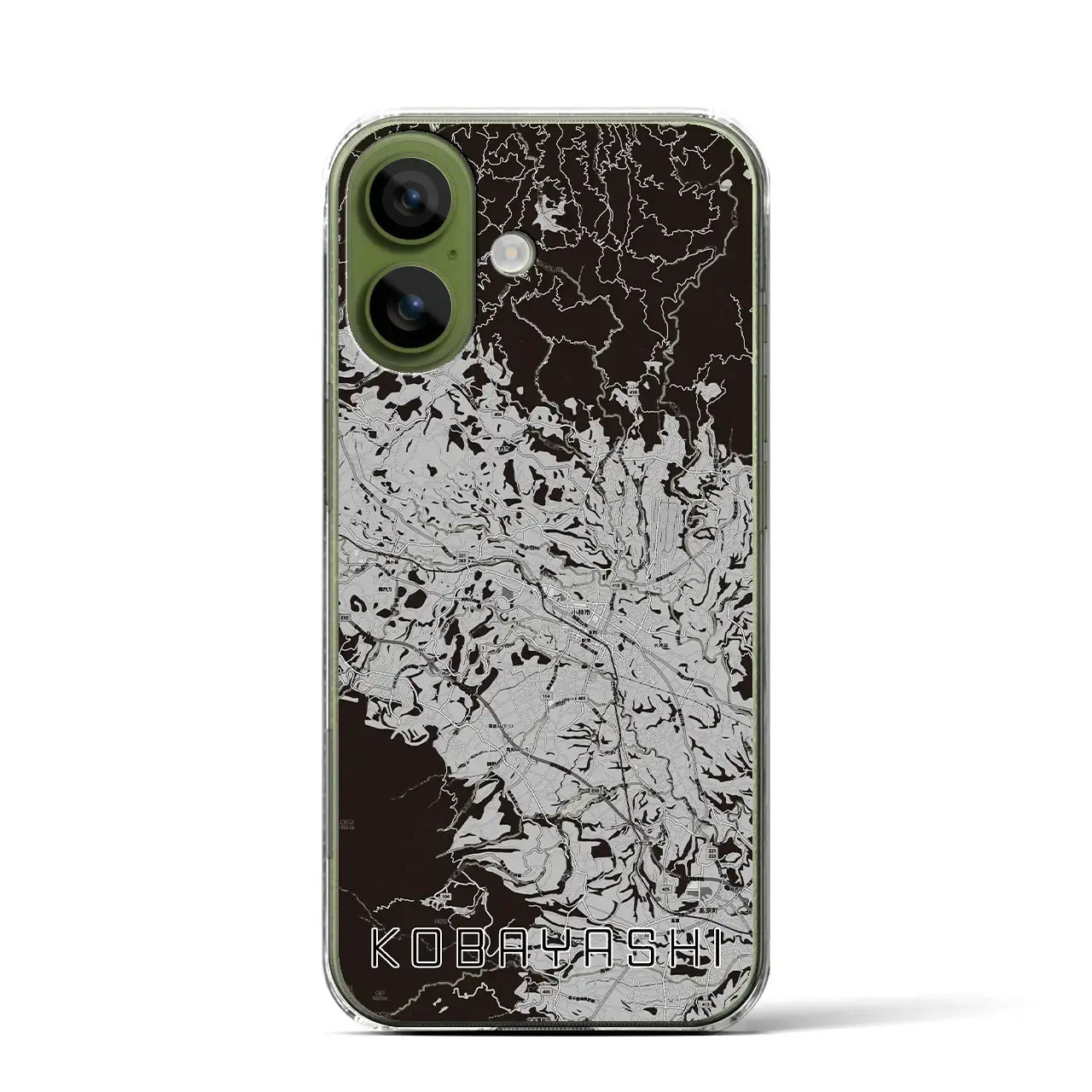 【小林(宮崎県)】地図柄iPhoneケース(クリアタイプ)