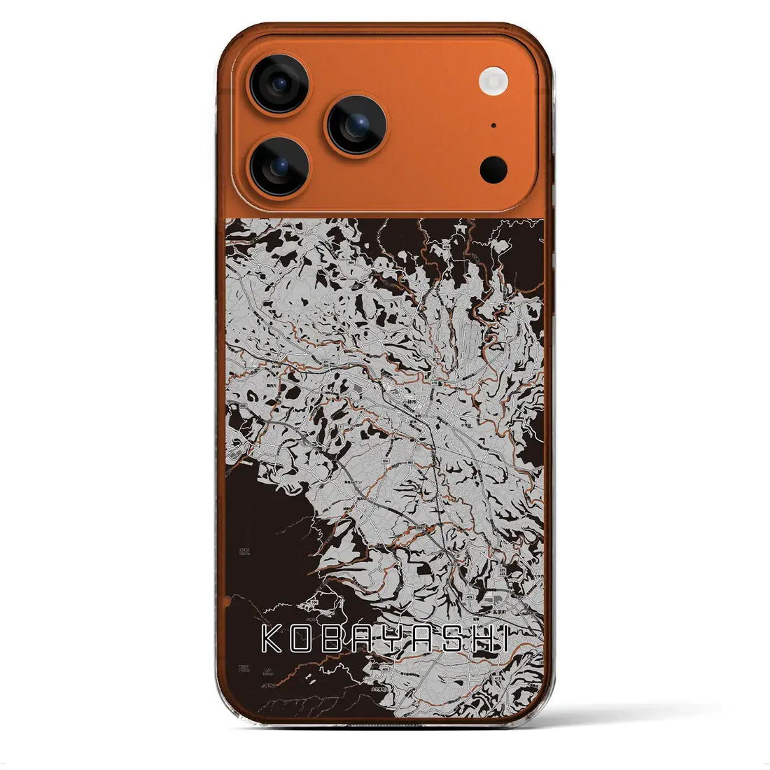 【小林(宮崎県)】地図柄iPhoneケース(クリアタイプ)