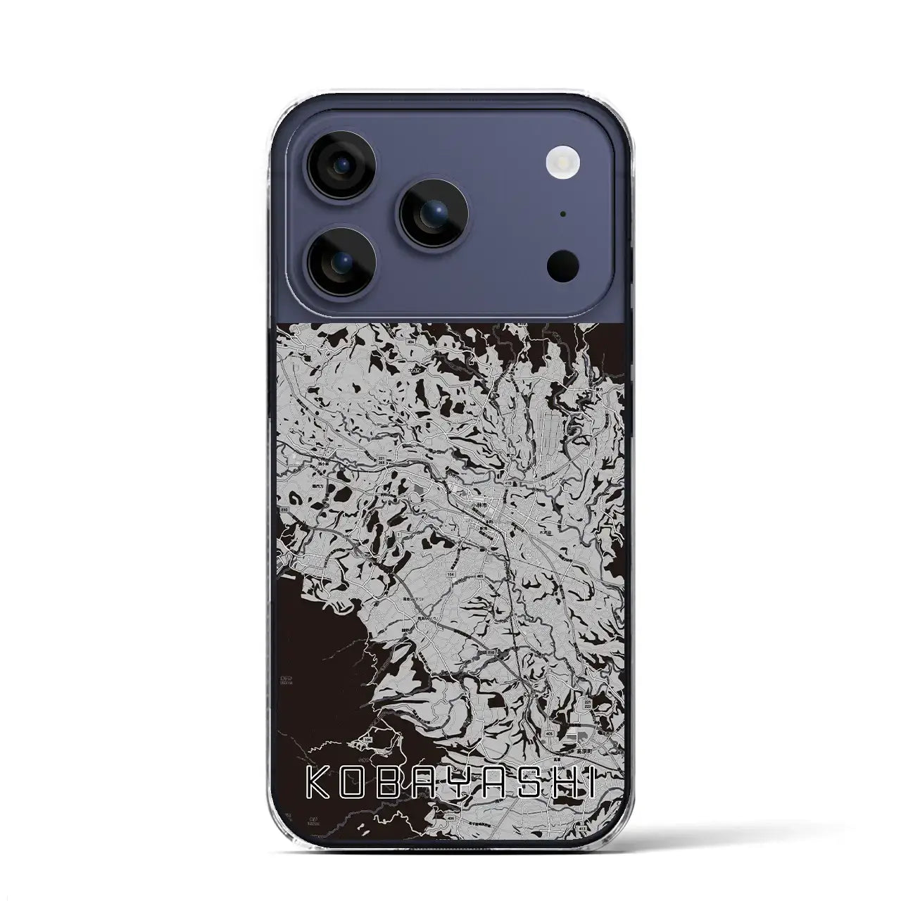 【小林(宮崎県)】地図柄iPhoneケース(クリアタイプ)