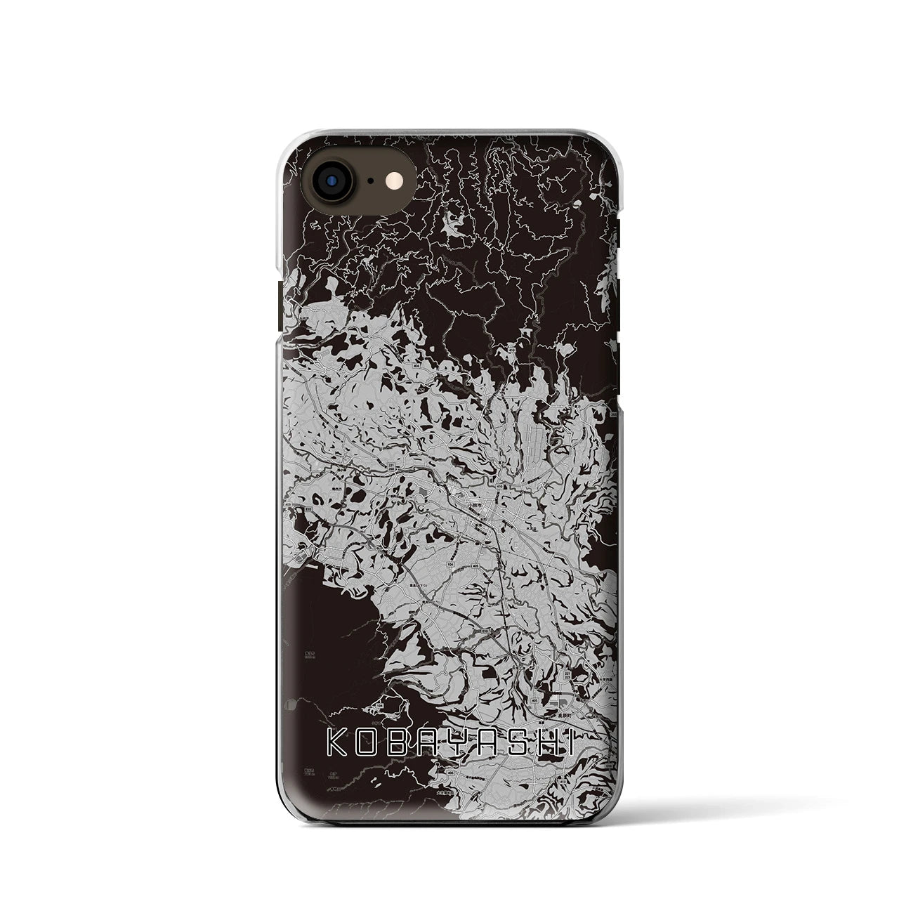 【小林(宮崎県)】地図柄iPhoneケース(クリアタイプ)